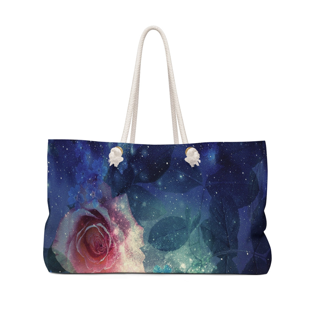 Victorian lace print weekender bag, large, design 02