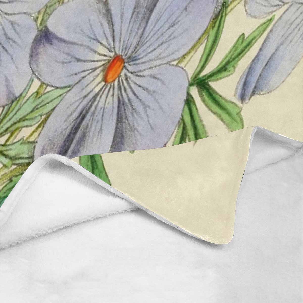 Vintage Floral BLANKET, LARGE 60 in x 80 in, Design 13 C50