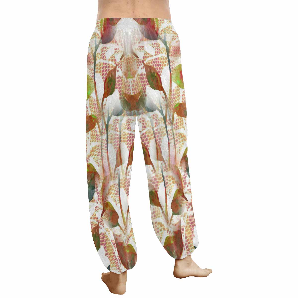 Victorian lace print Haram pants, loose comfy pants design 52