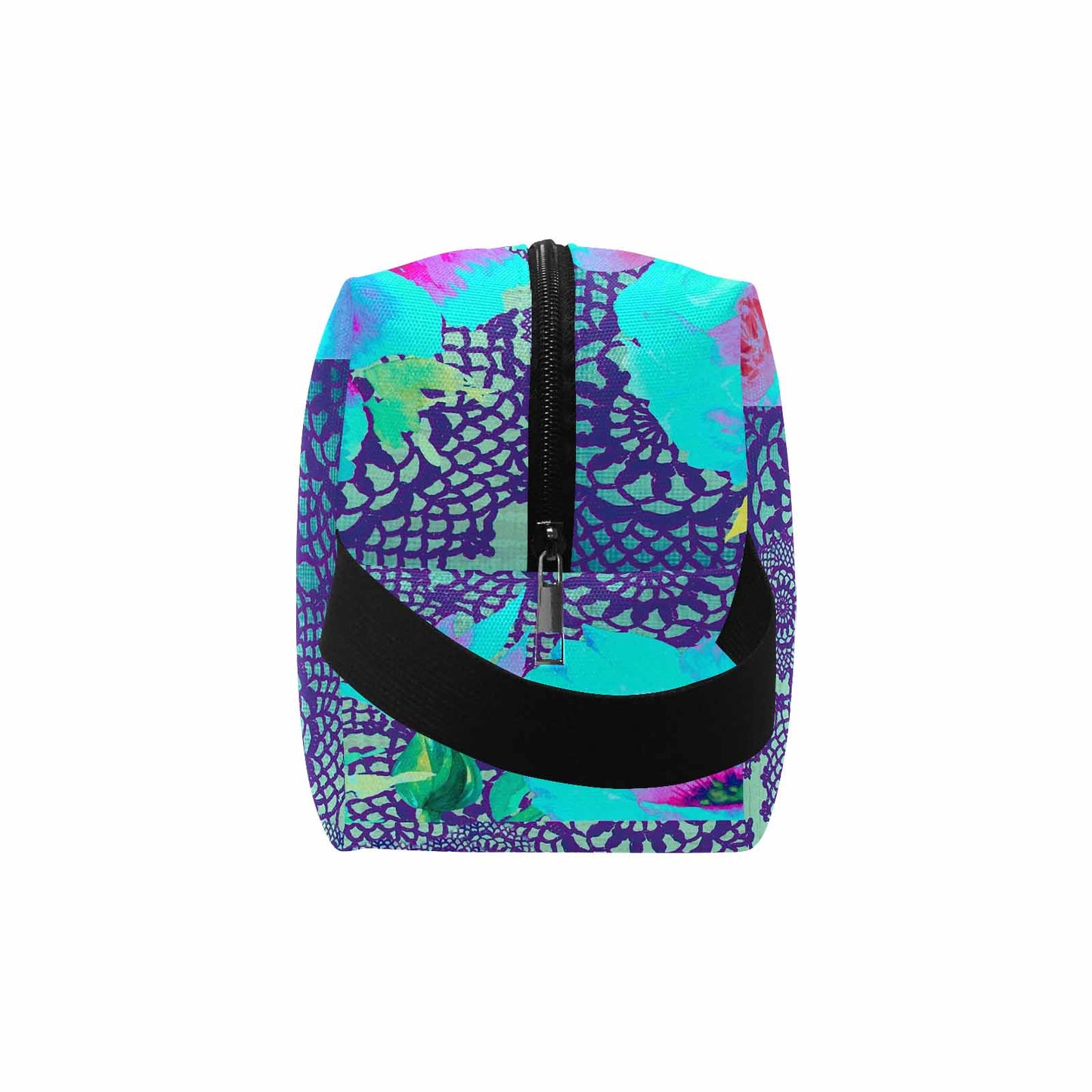 Victorian lace print toiletry comestic bag, design 14