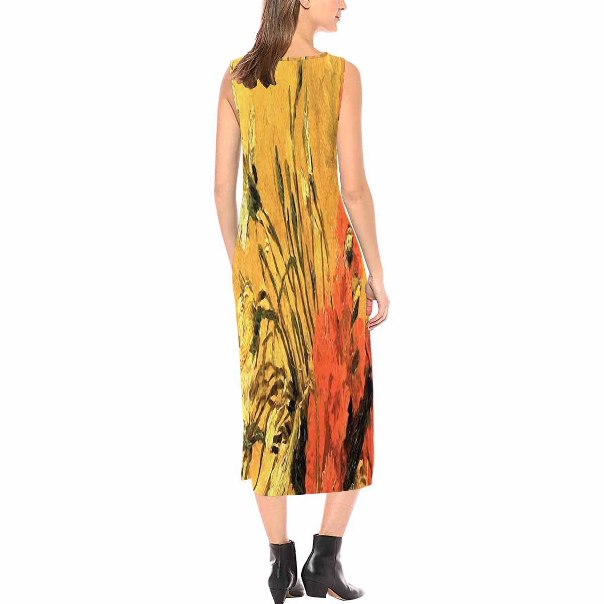 Vintage floral long dress, model D09538 Design 61