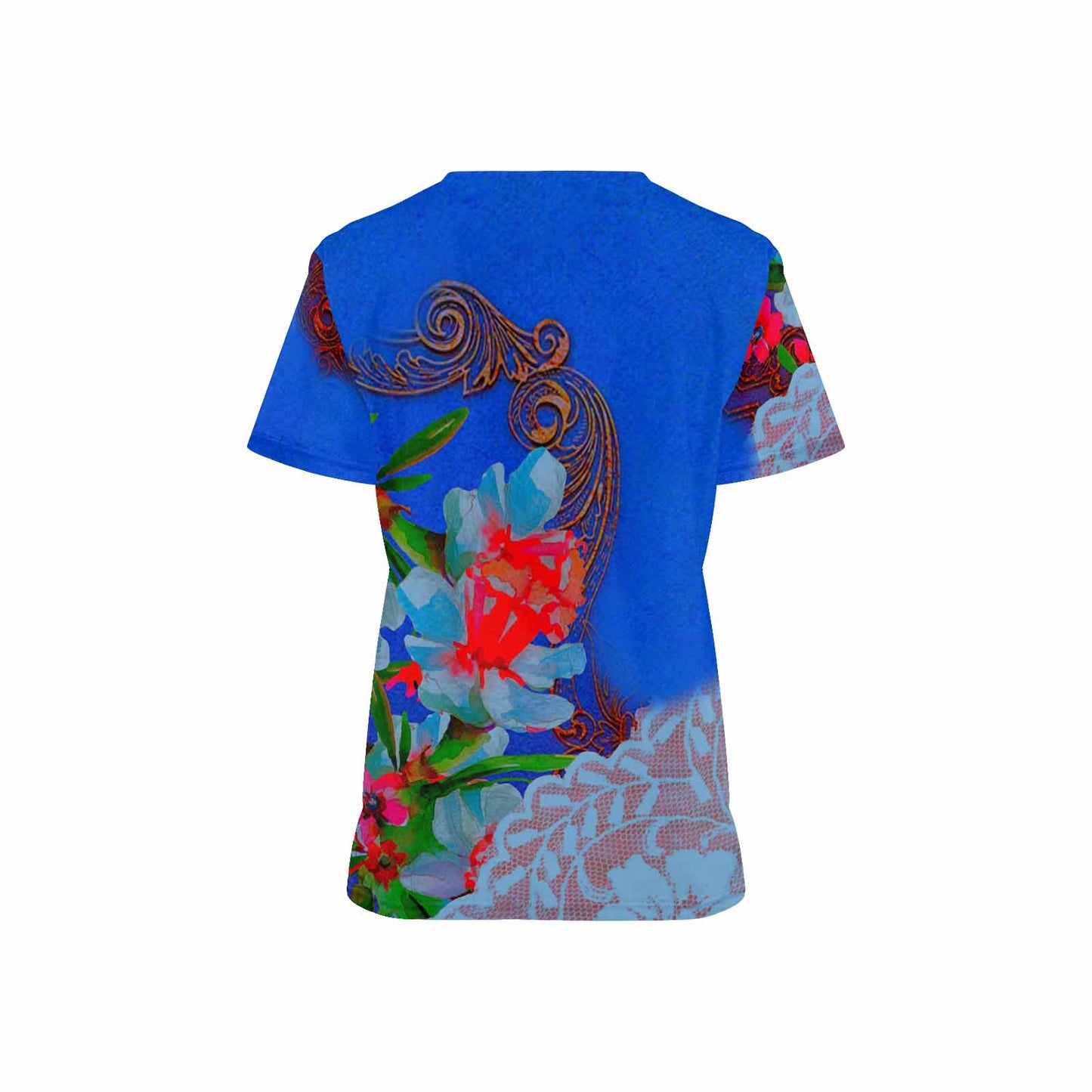 Victorian lace print professional scrubs, nurses scrub, unisex, design 46