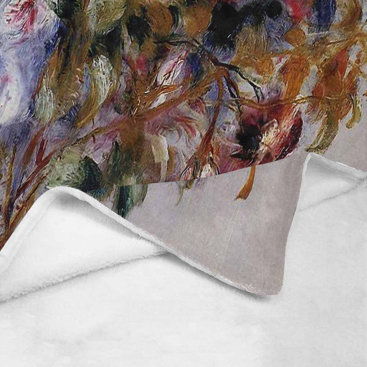 Vintage Floral BLANKET, LARGE 60 in x 80 in, Design 12 C50