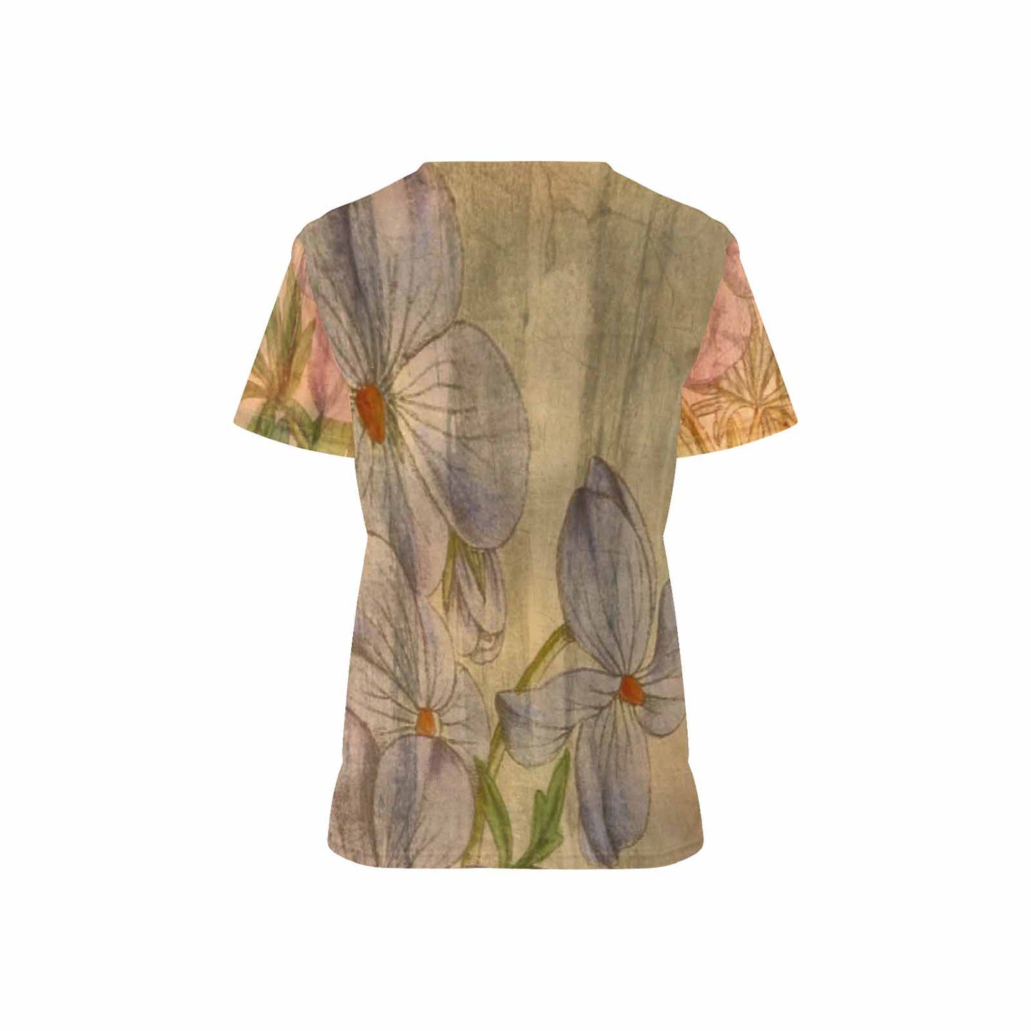 Vintage Floral professional scrubs, nurses scrub, unisex, Design 13xx