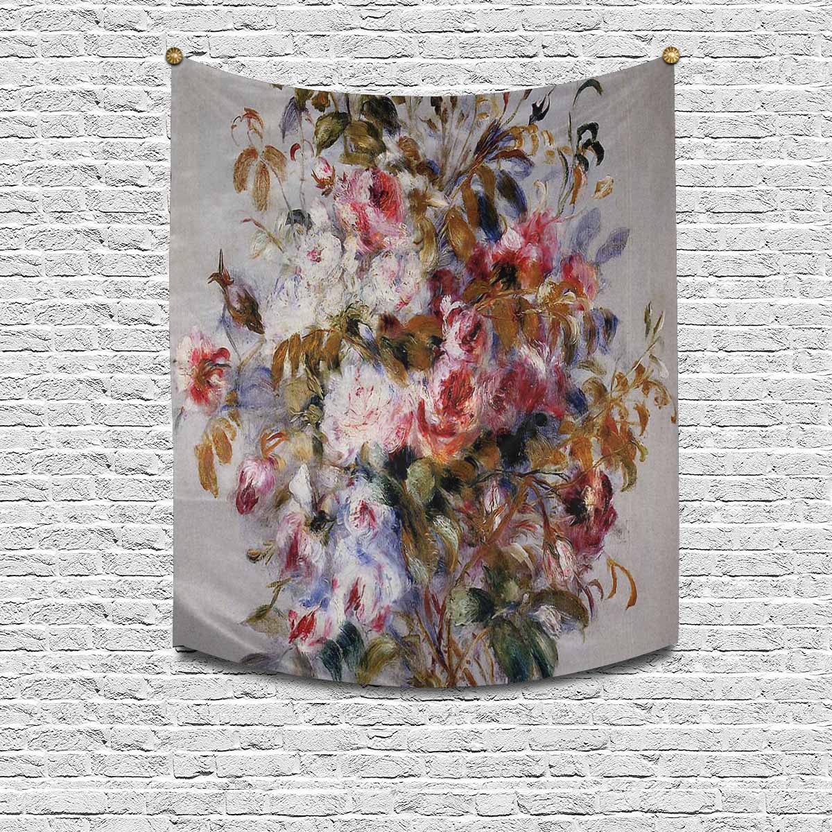 Vintage floral TAPESTRY, MEDIUM 51 in X 60 in, Design 12 C26