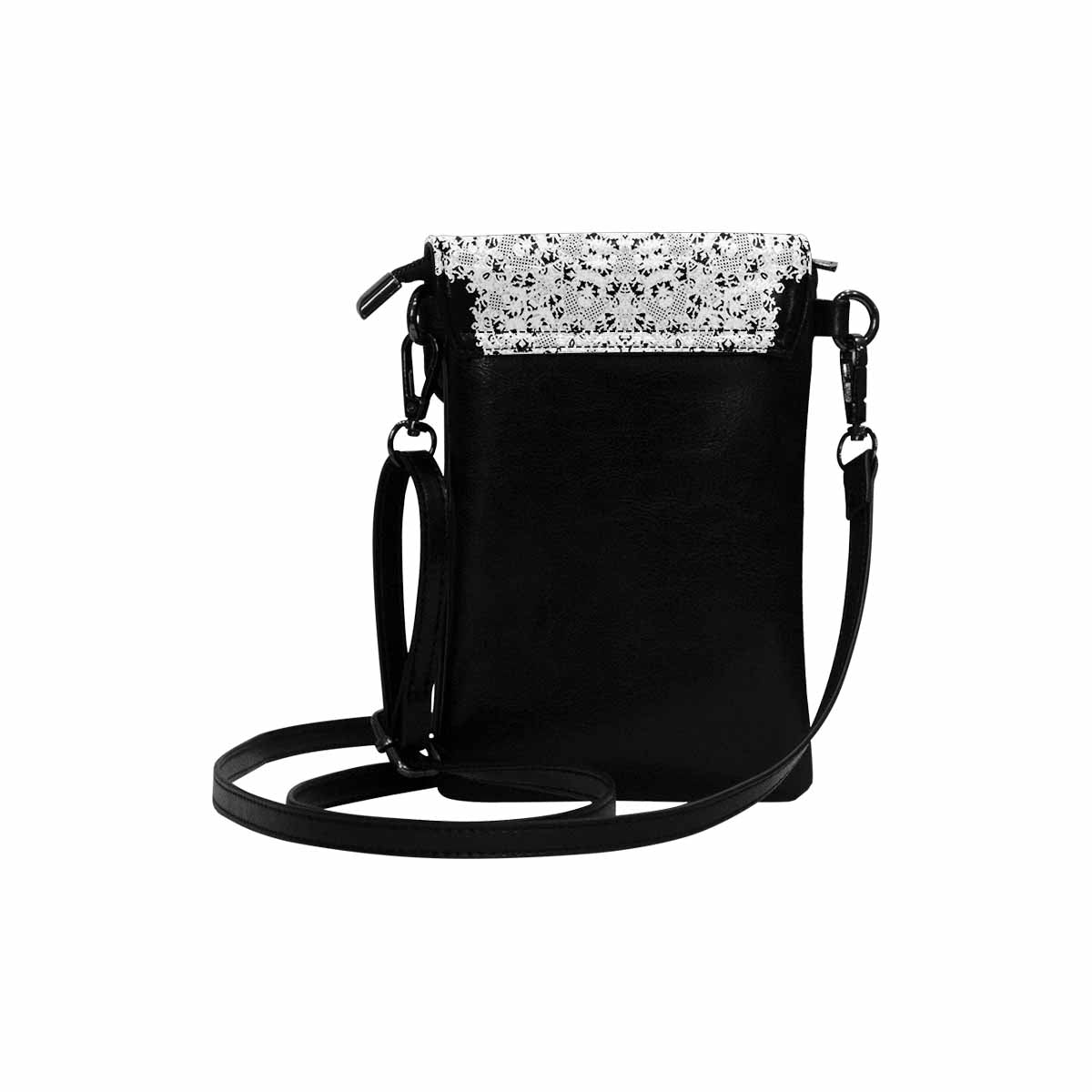 Victorian lace print cell phone purse, mobile purse, Design 50