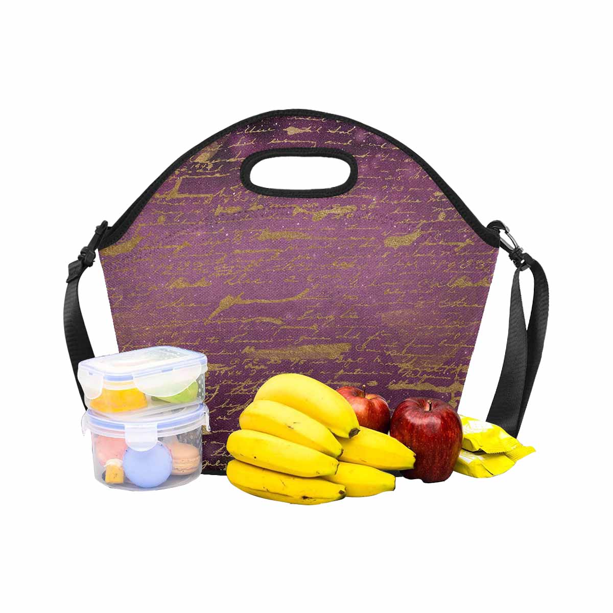 Antique general print, insulated lunch bag, design 51