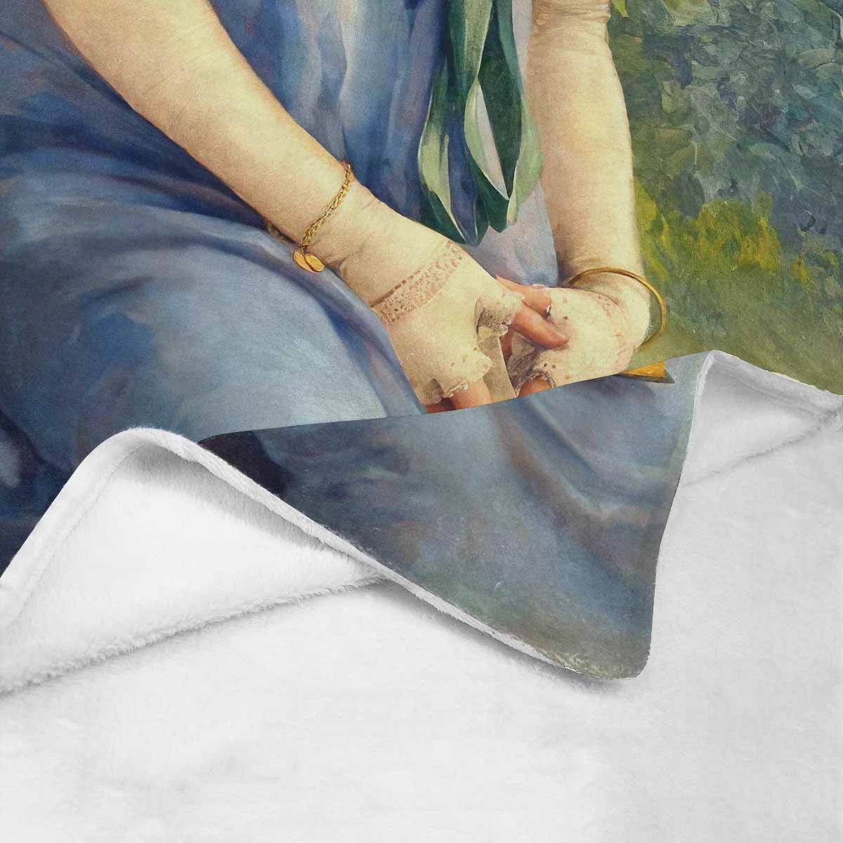 Victorian Lady Design BLANKET, LARGE 60 in x 80 in, A SWEET GLANCE