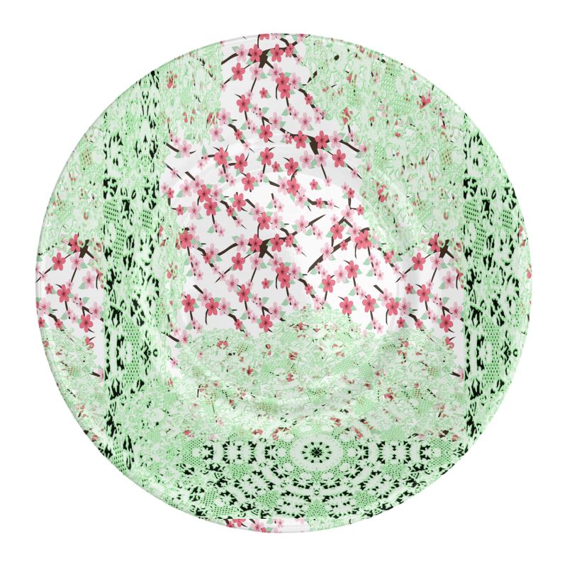 printed cup & saucer lace