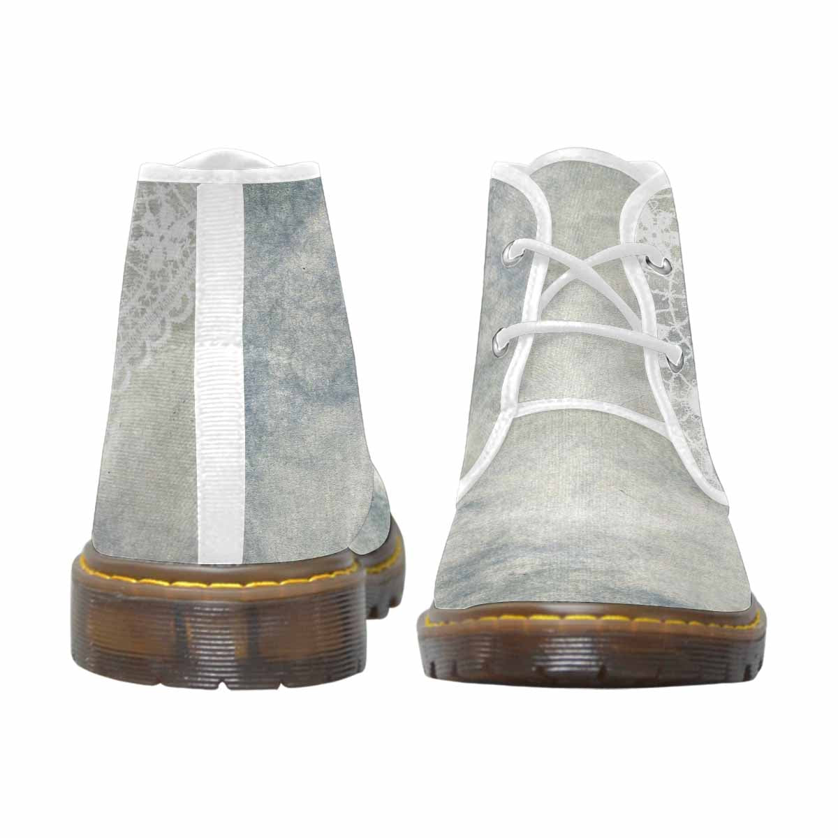 Lace Print, Cute comfy womens Chukka boots, design 36