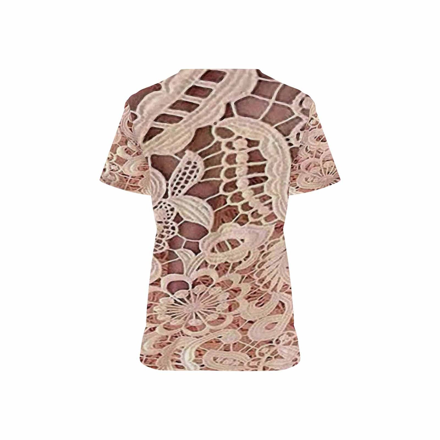 Victorian lace print professional scrubs, nurses scrub, unisex, design 11