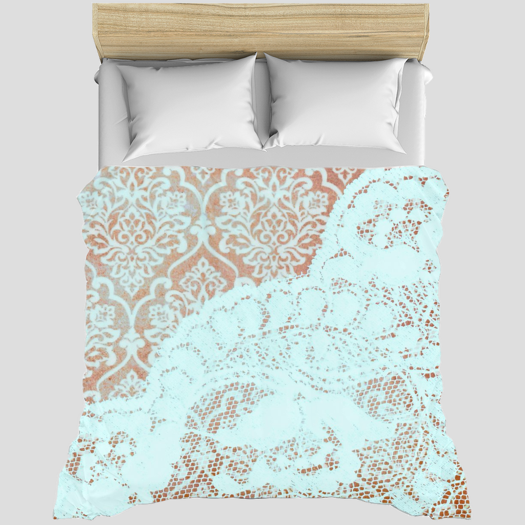 Victorian lace duvet cover, King, queen or twin, Design 23