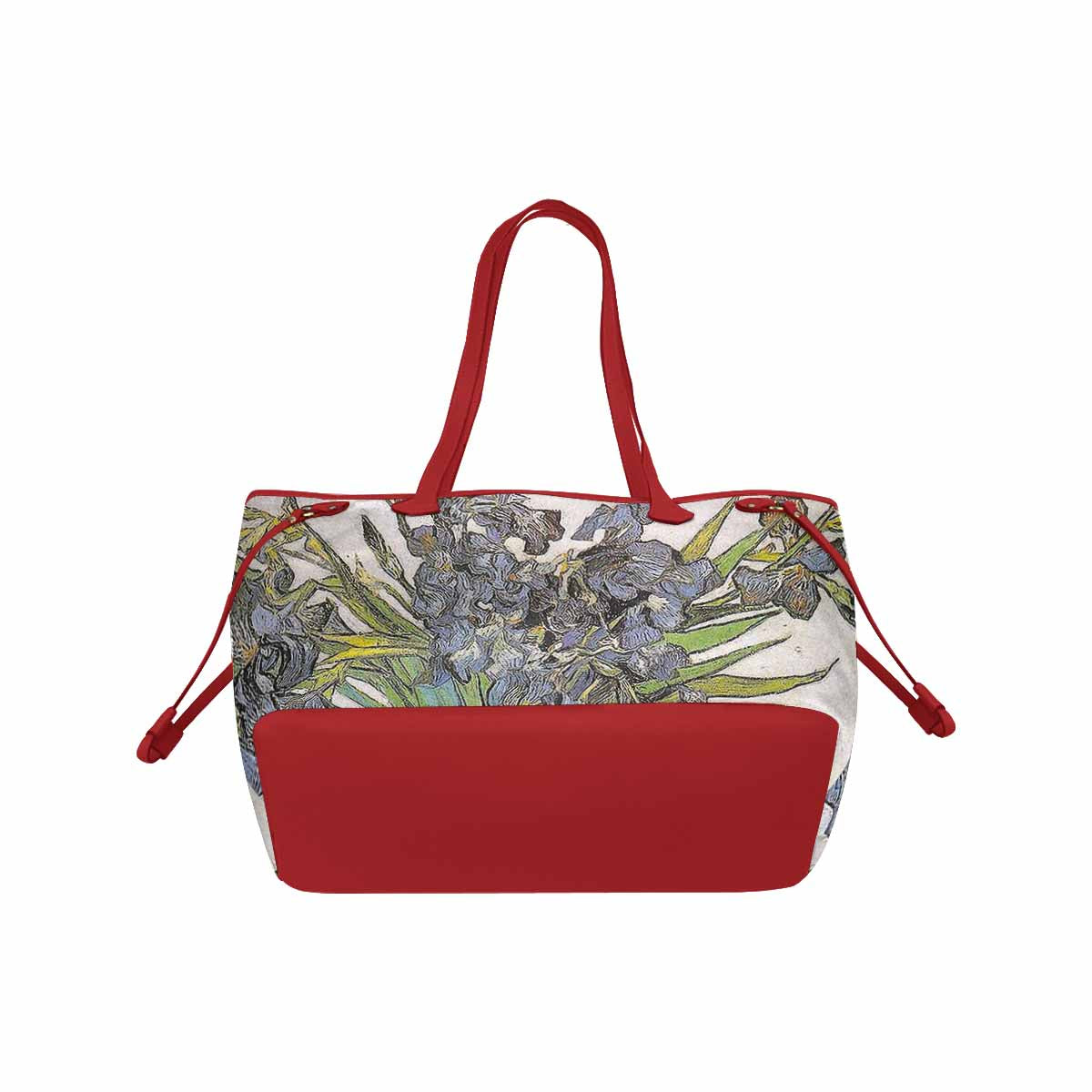 Vintage Floral Handbag, Classic Handbag, Mod 1695361 Design 08, RED TRIM