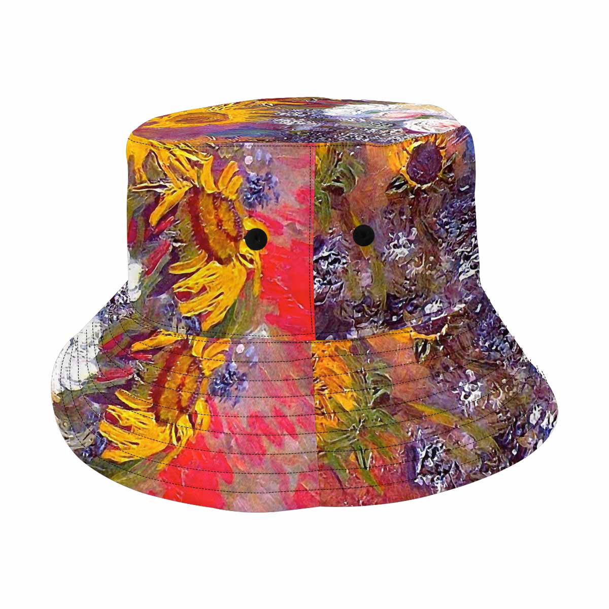 Vintage floral unisex bucket boonie Hat, outdoors hat, Design 54
