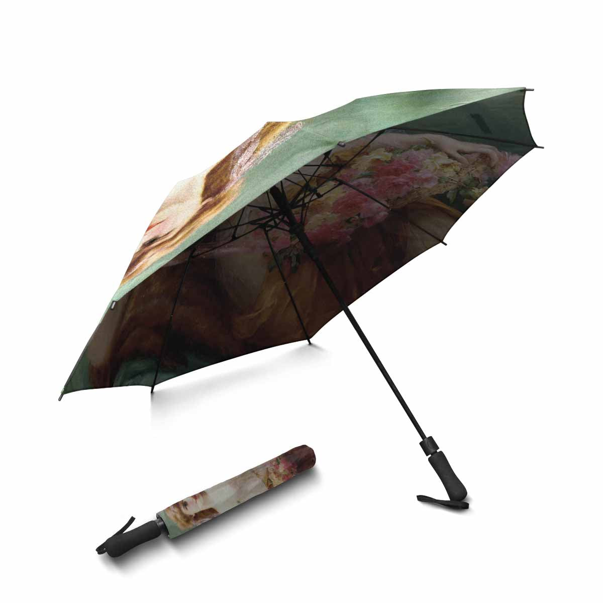 Victorian Lady Design UMBRELLA, Basket of Roses Model U05-C20