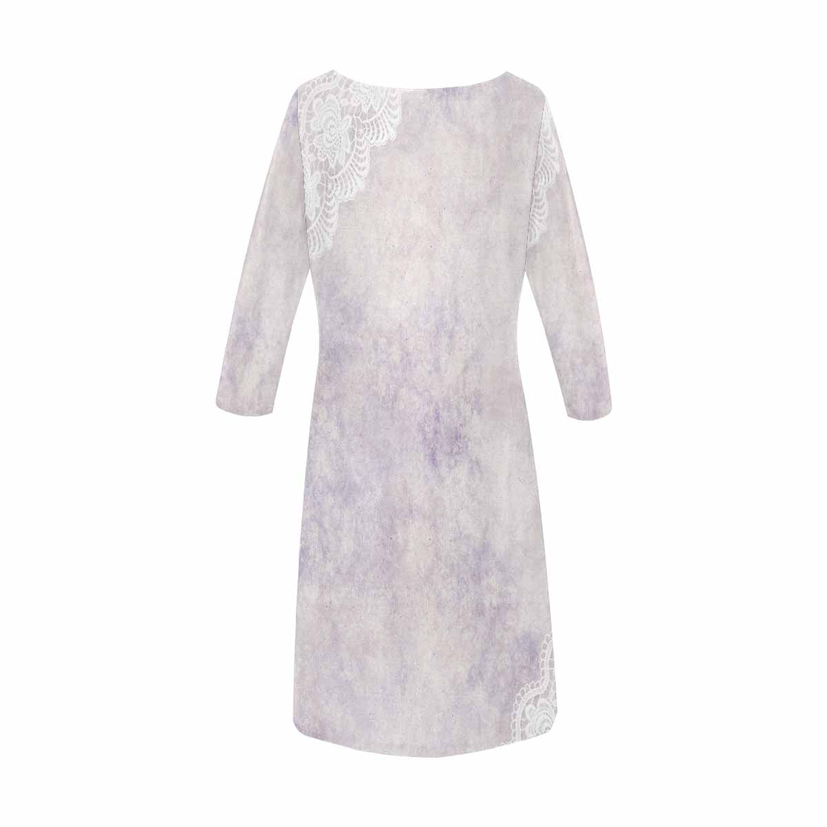 Victorian printed lace loose dress, Design 40