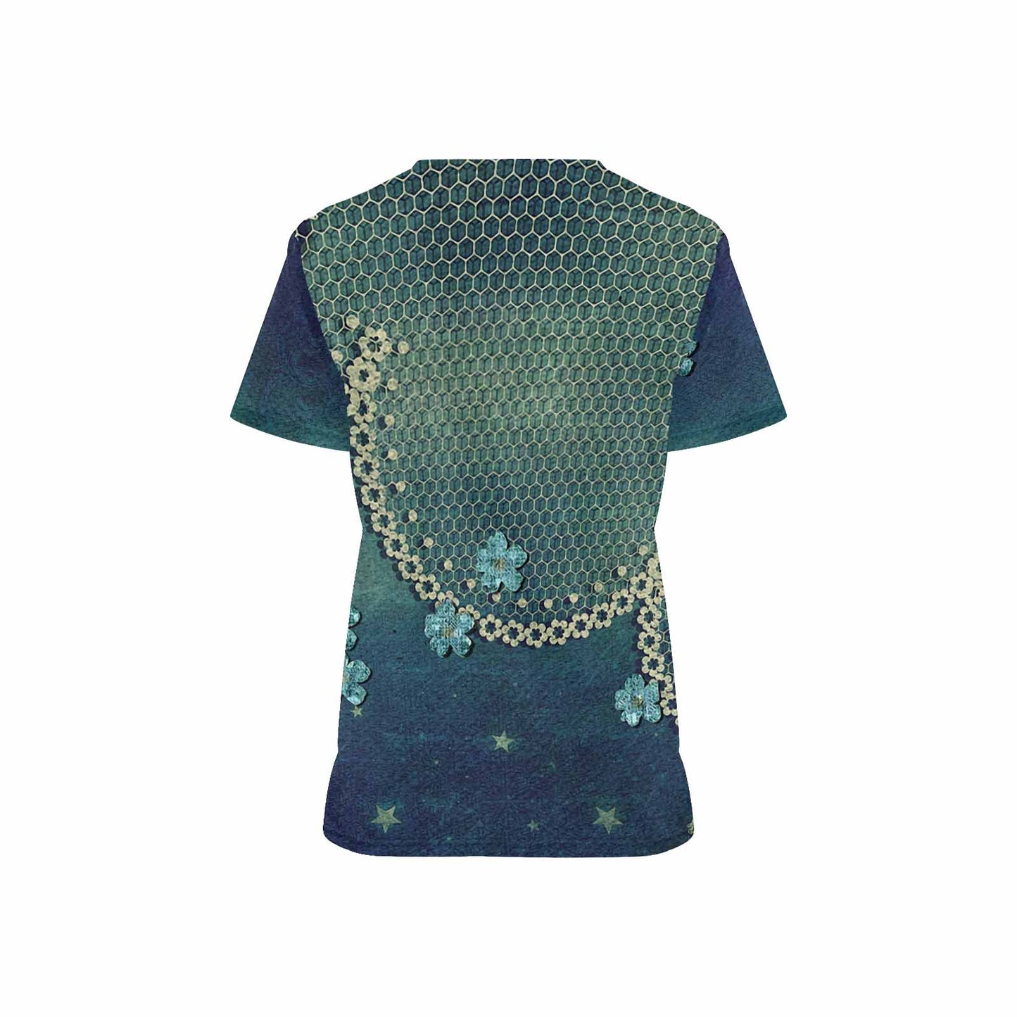 Victorian lace print professional scrubs, nurses scrub, unisex, design 04