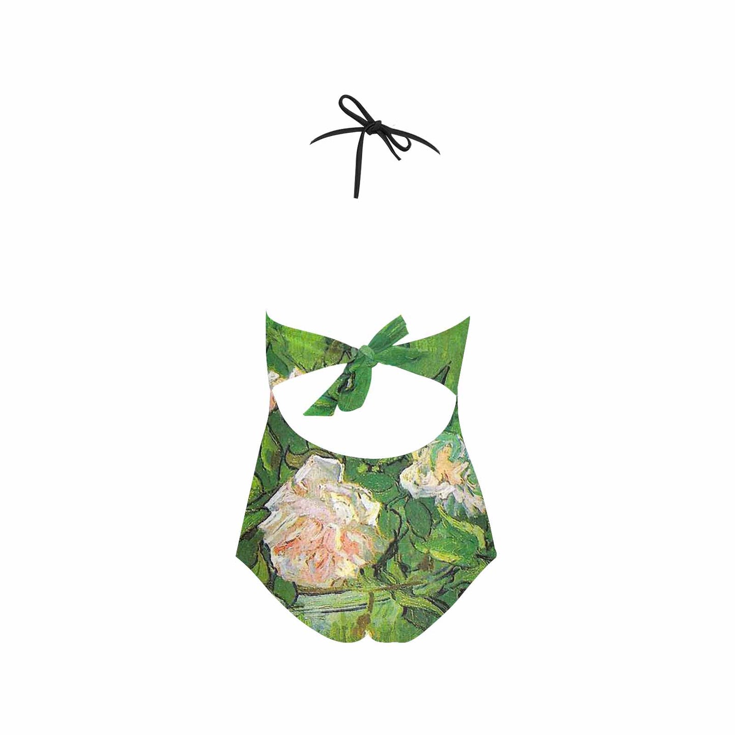 Vintage floral, vintage chest collar, one piece swim wear, Design 06