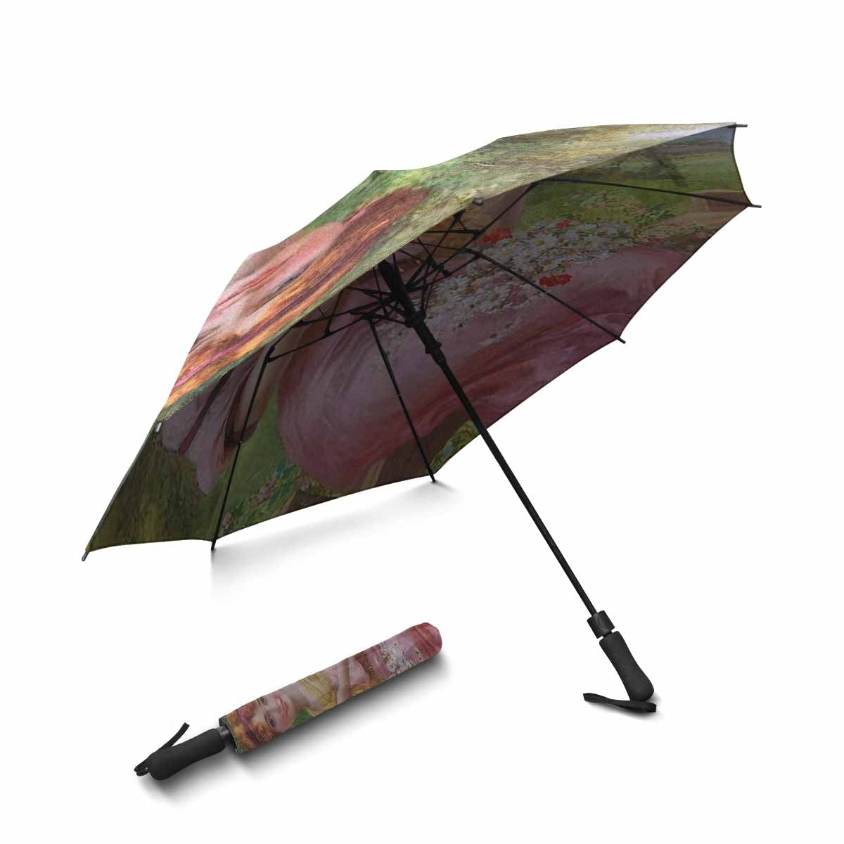 Victorian lady design UMBRELLA, Mod u05, lady in pink
