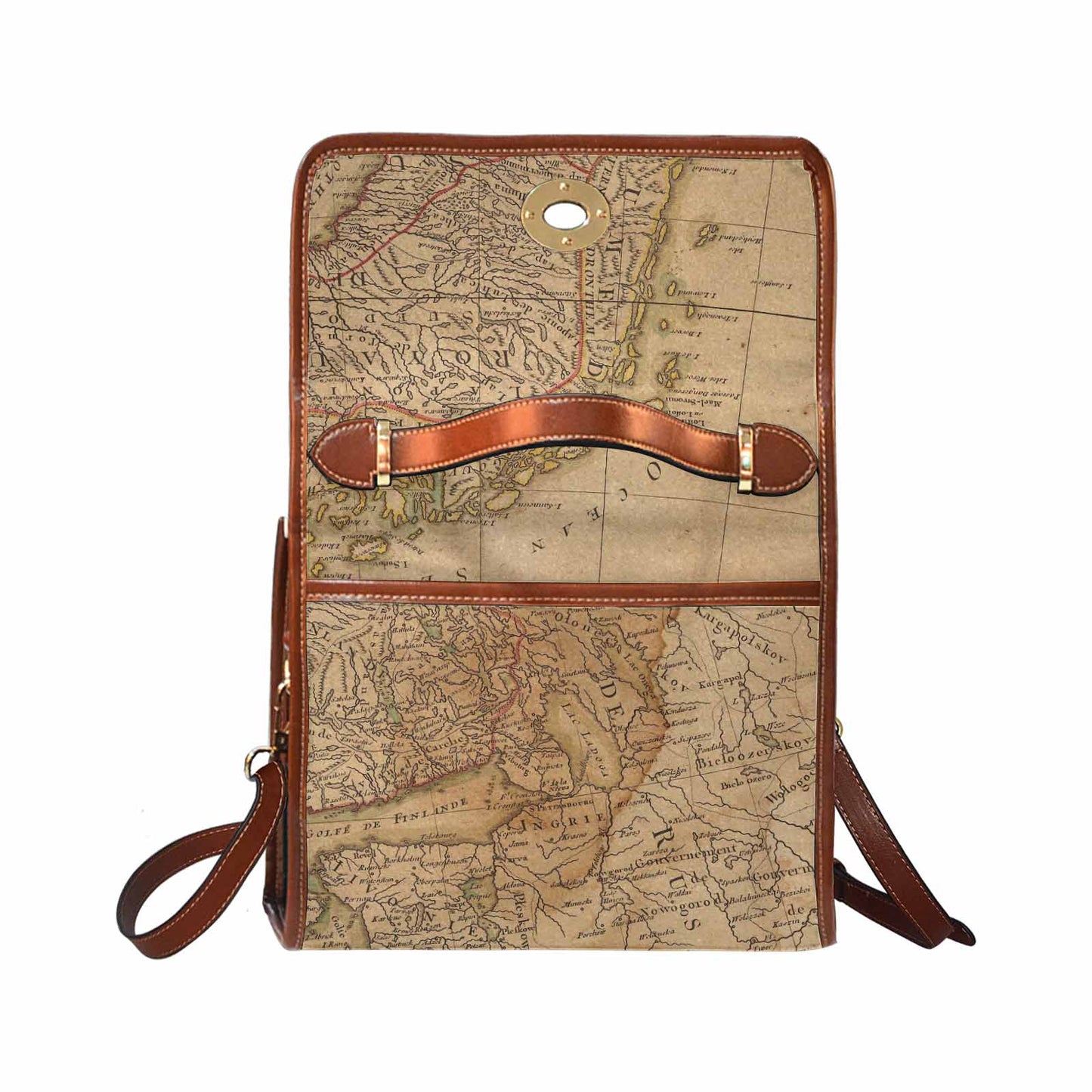 Antique Map Handbag, Model 1695341, Design 42