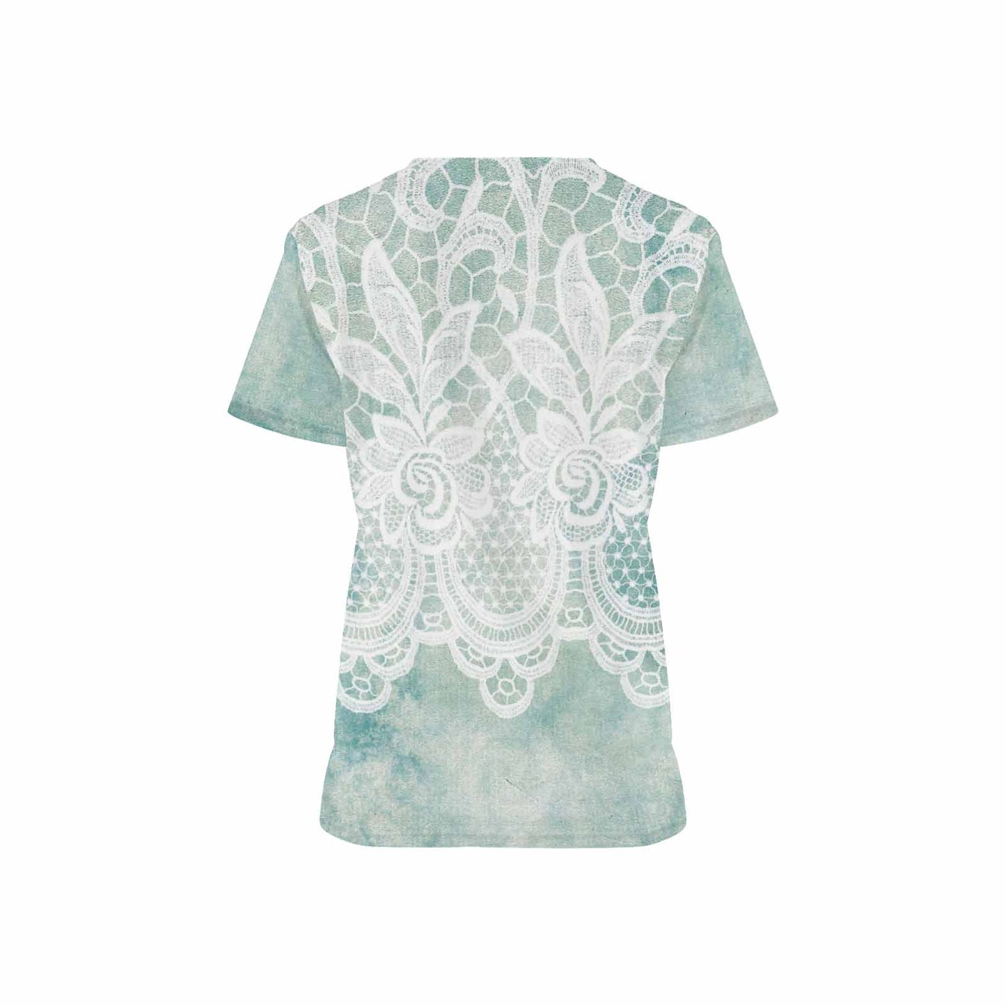 Victorian lace print professional scrubs, nurses scrub, unisex, design 41