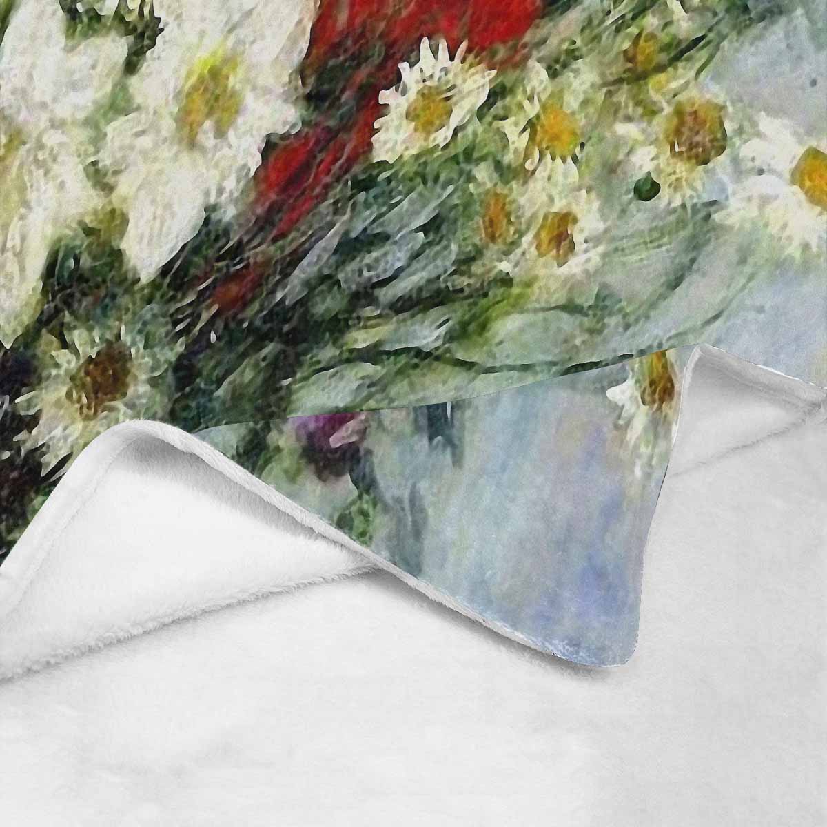 Vintage Floral BLANKET, LARGE 60 in x 80 in, Design 43 C50