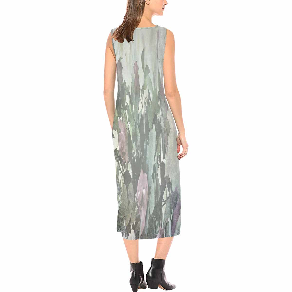 Vintage floral long dress, model D09538 Design 23