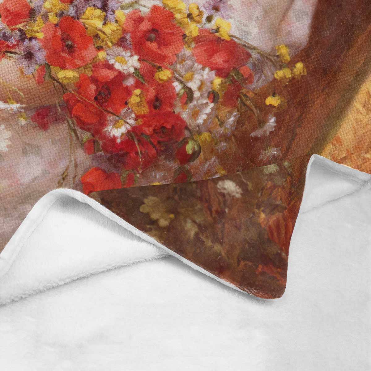 Victorian Lady Design BLANKET, LARGE 60 in x 80 in, Under The Cherry Tree