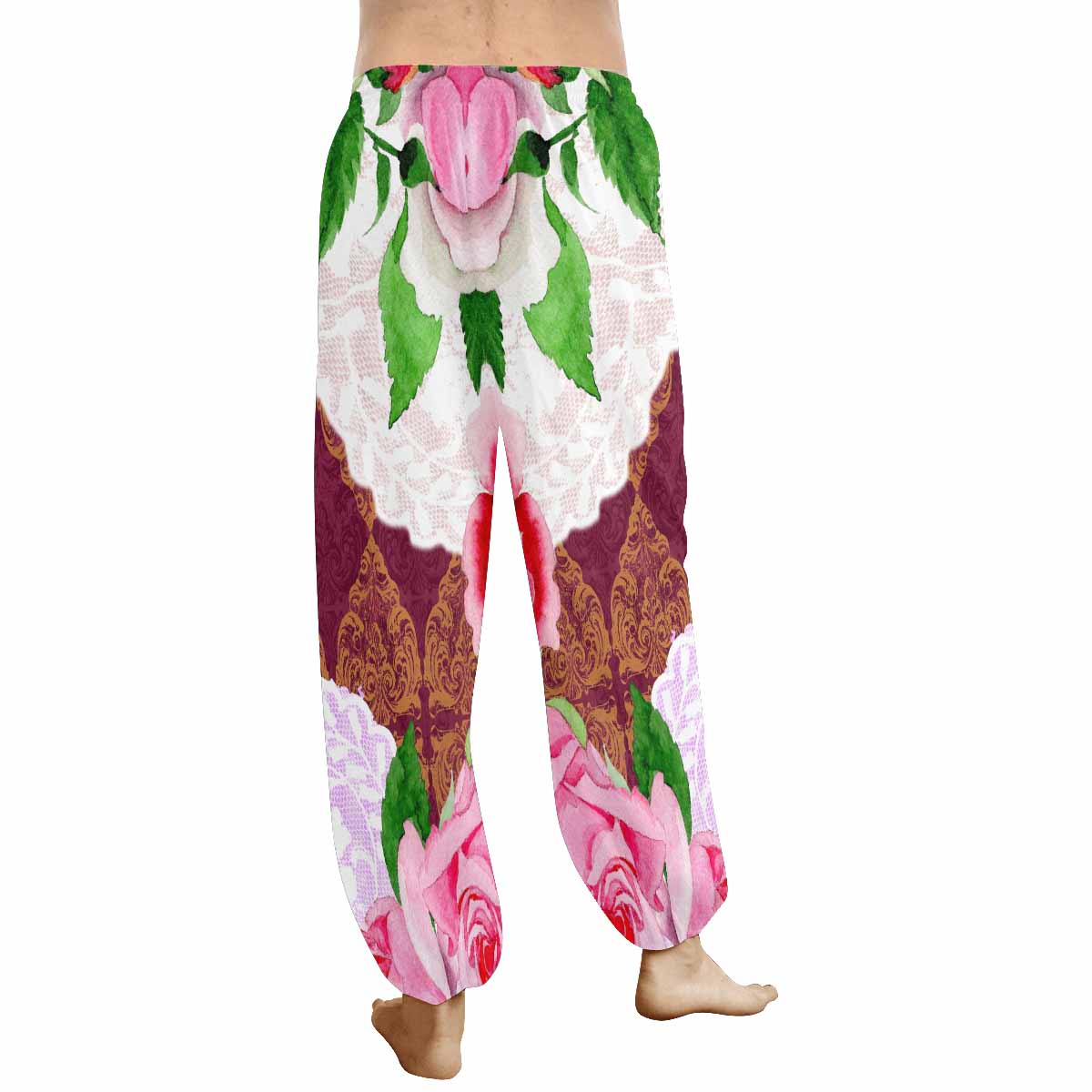 Victorian lace print Haram pants, loose comfy pants design 19