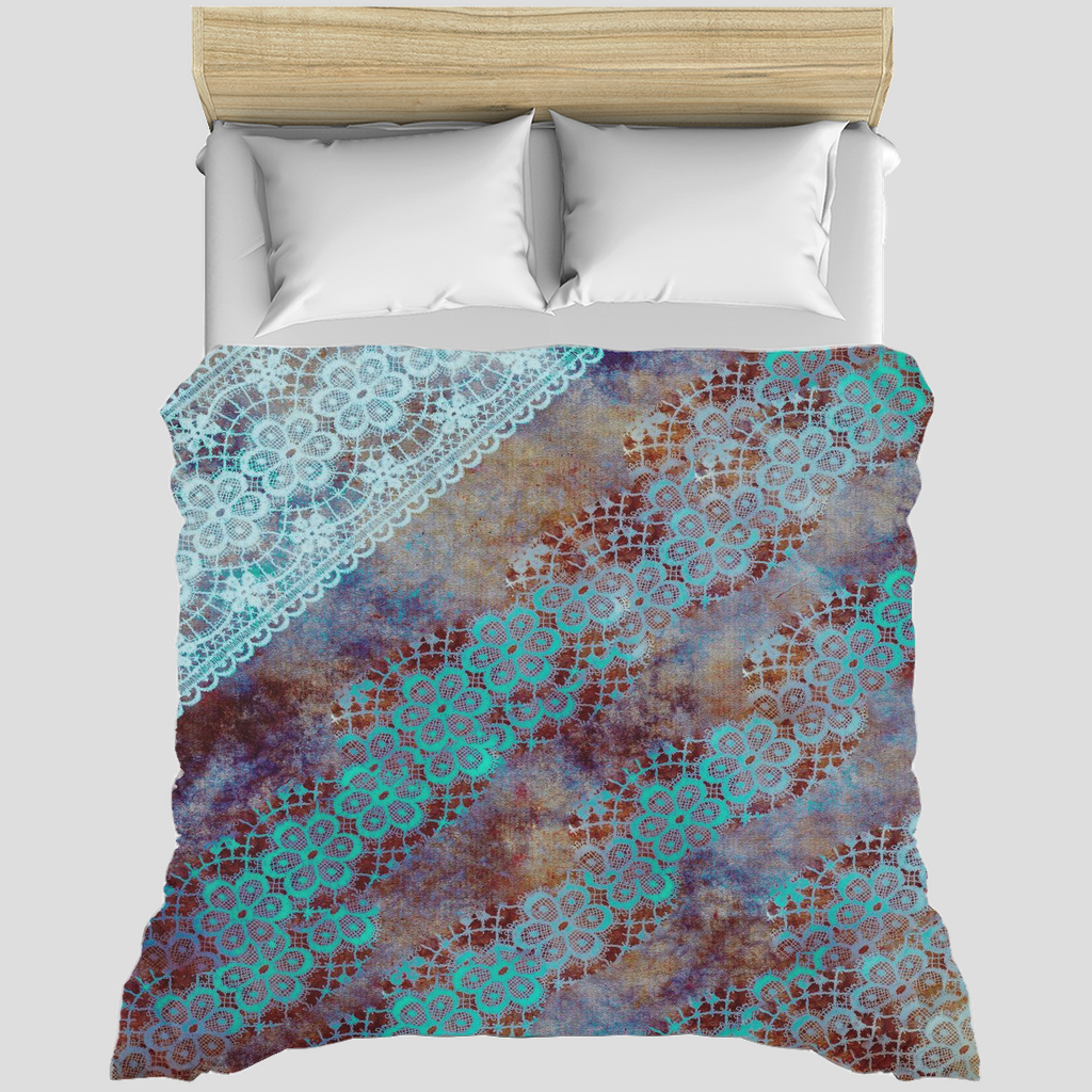 Victorian lace duvet cover, King, queen or twin, Design 37