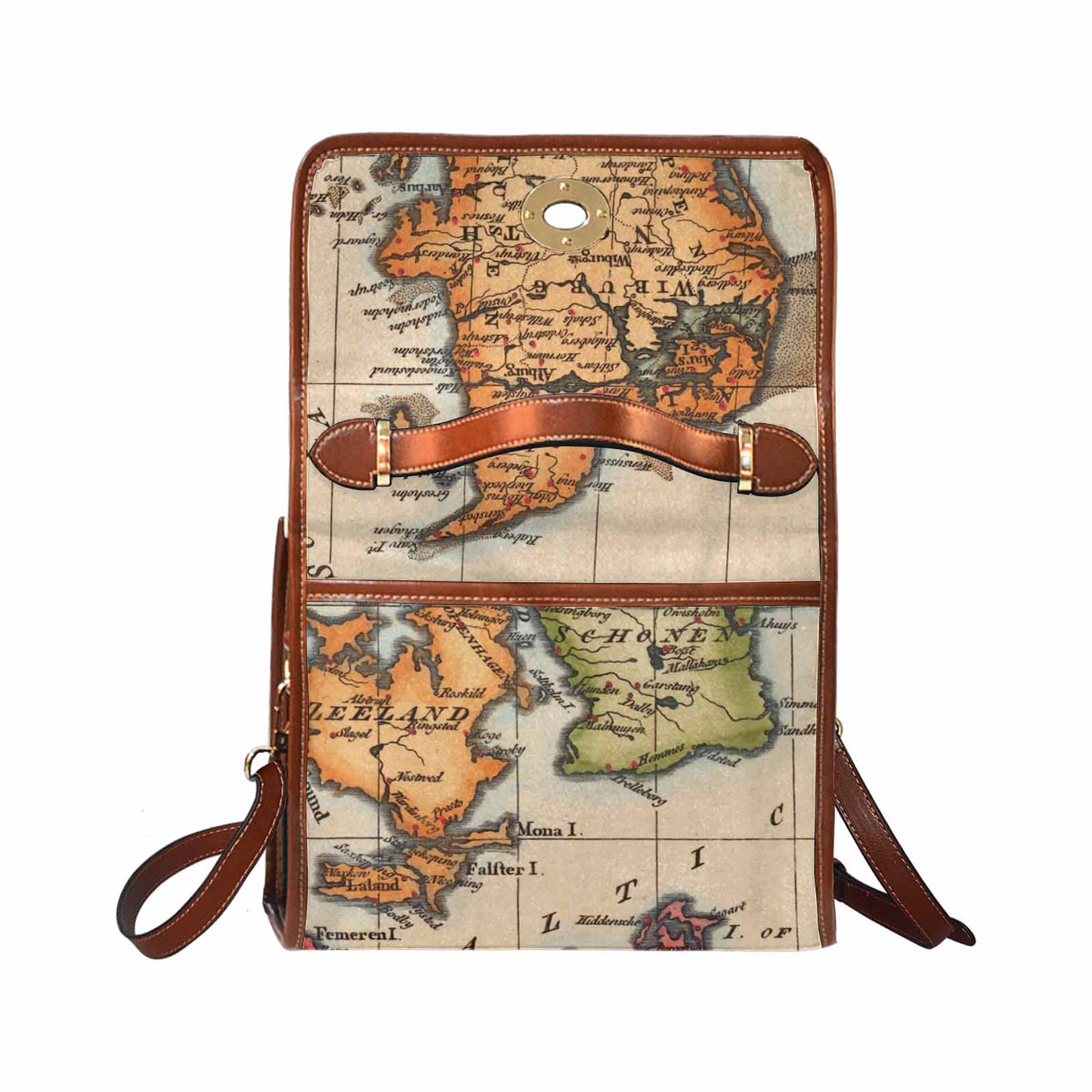 Antique Map Handbag, Model 1695341, Design 34