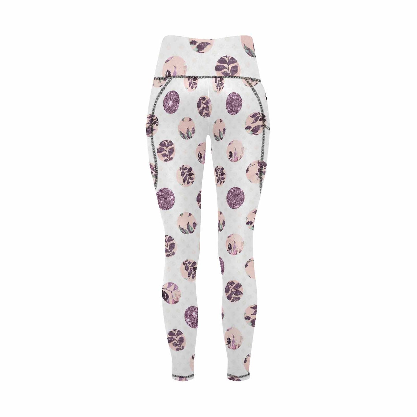 Floral 2, active wear leggings, outside surge, design 31