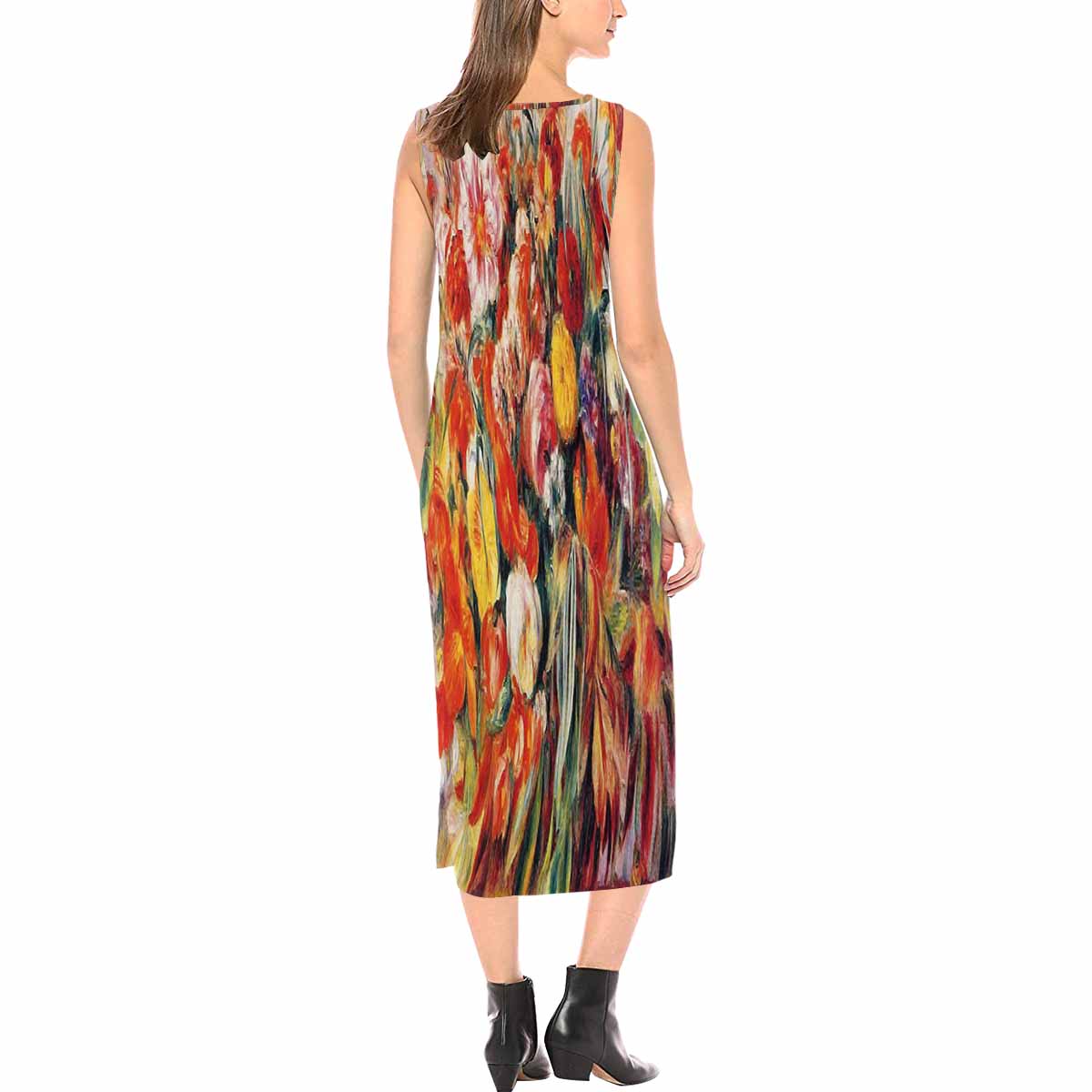 Vintage floral long dress, model D09538 Design 19