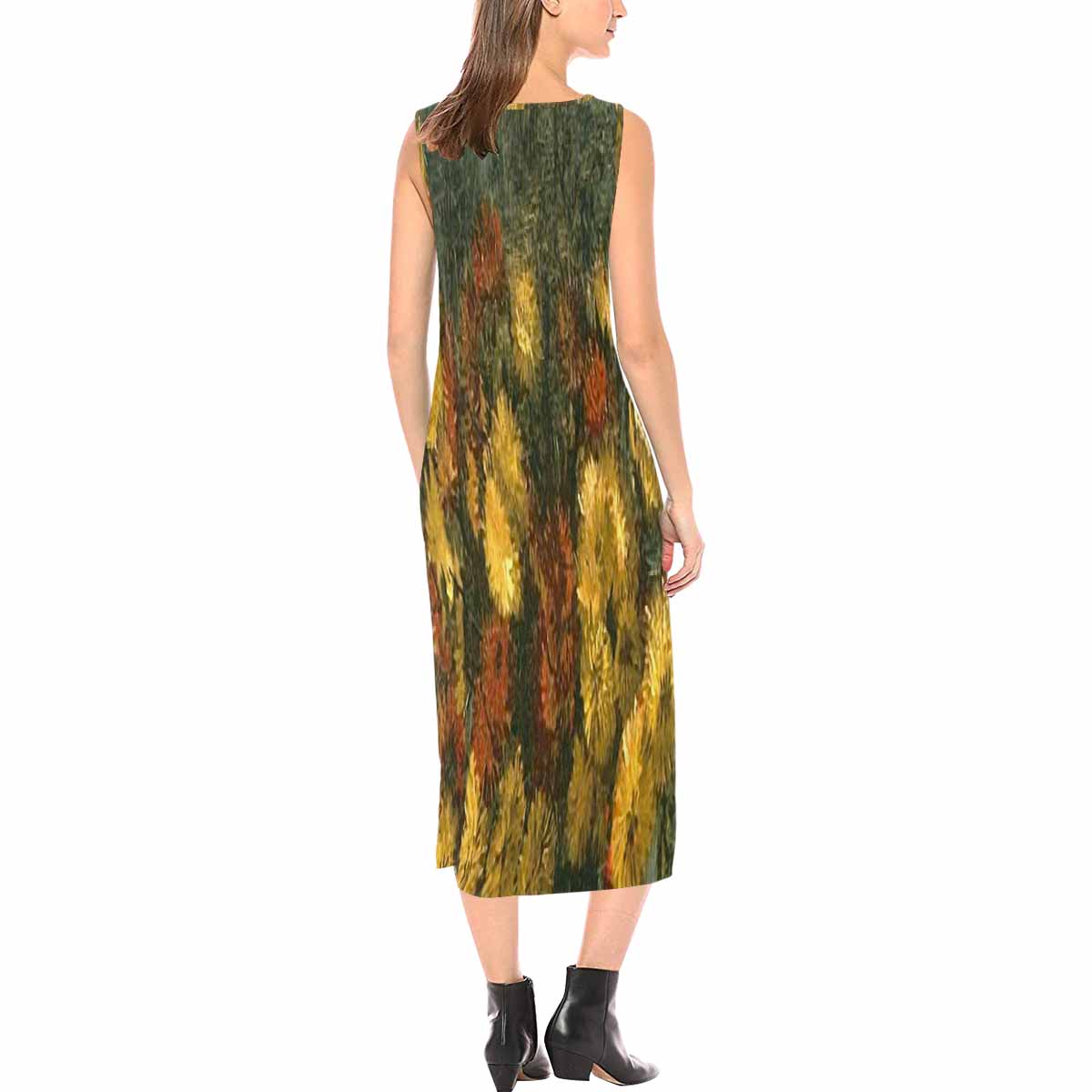 Vintage floral long dress, model D09538 Design 28