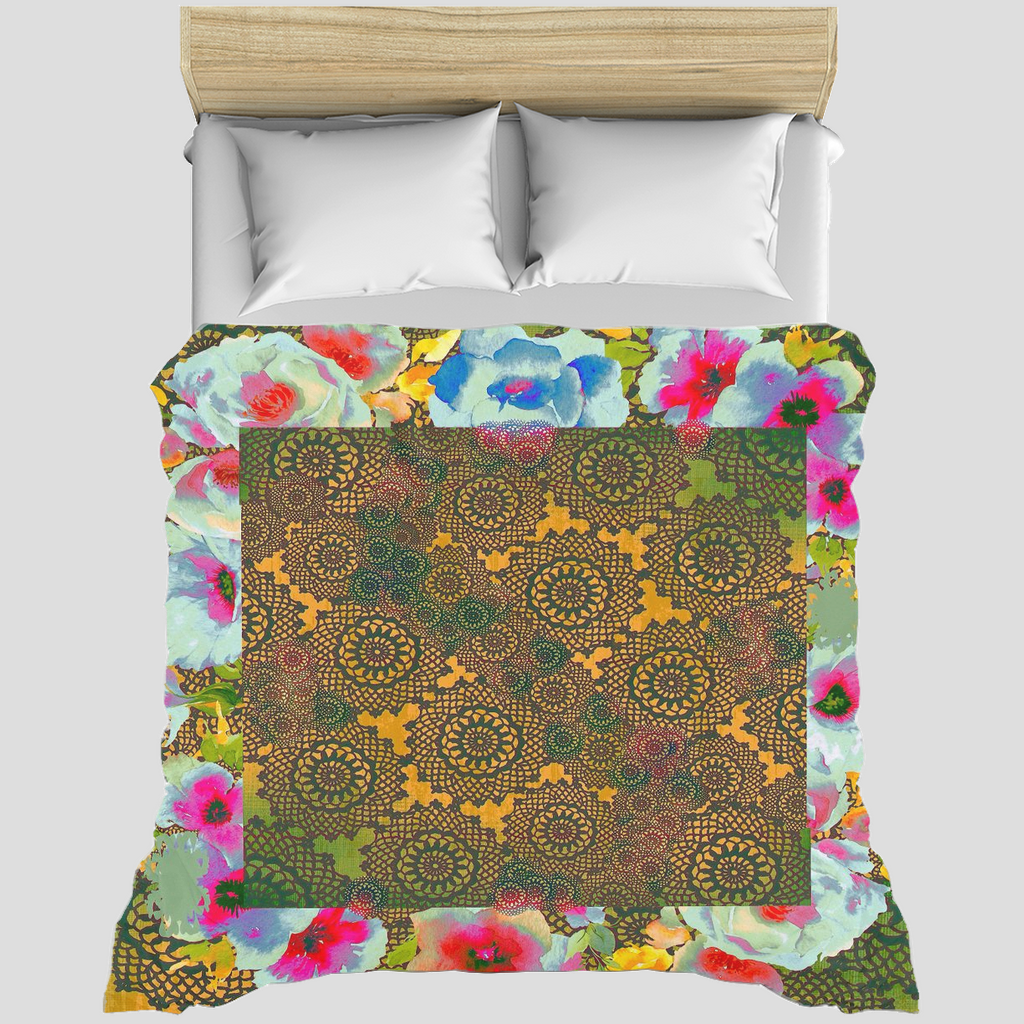 Victorian lace duvet cover, King, queen or twin, Design 15