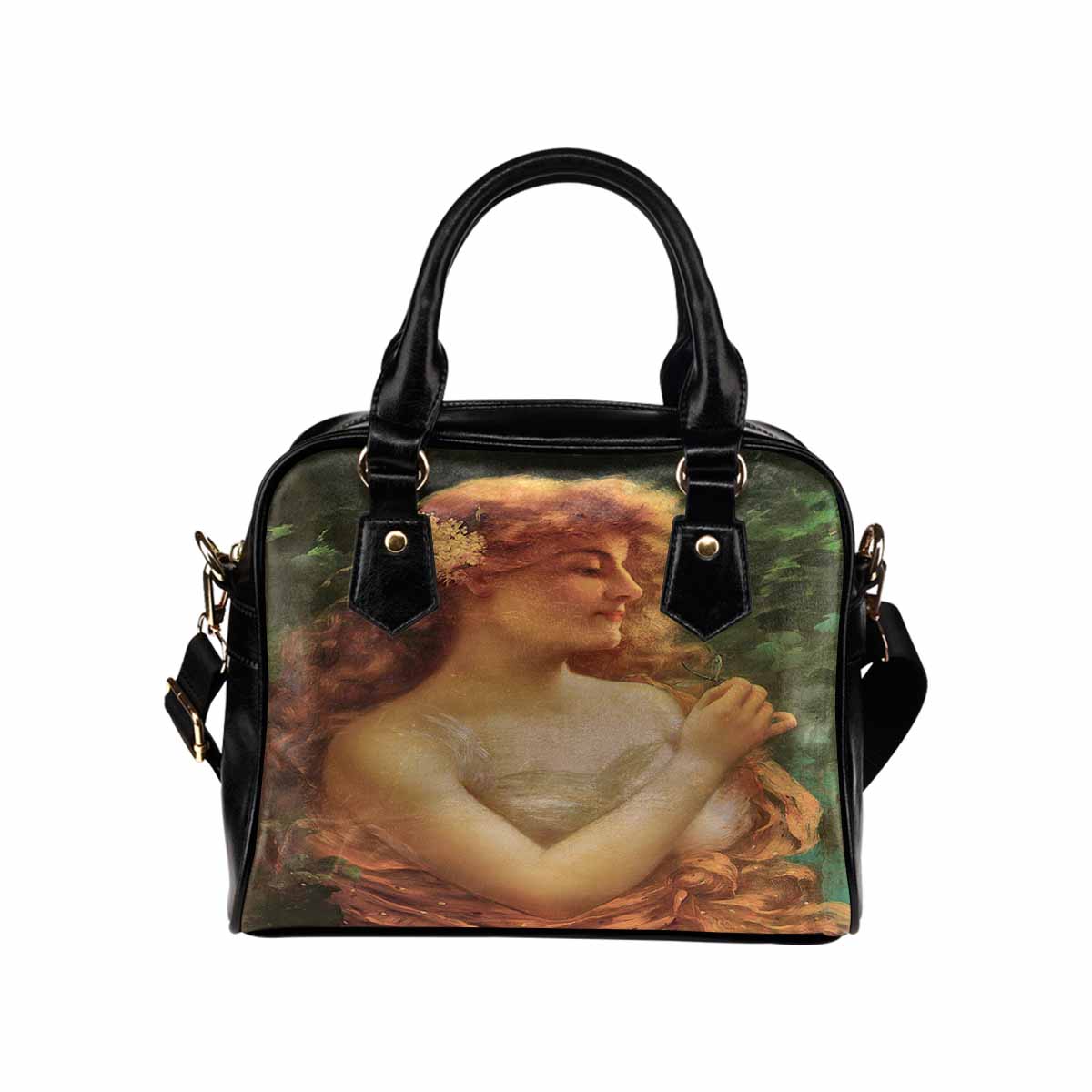 Victorian Lady design handbag, Mod 19163453, Young Woman with a Dragonfly