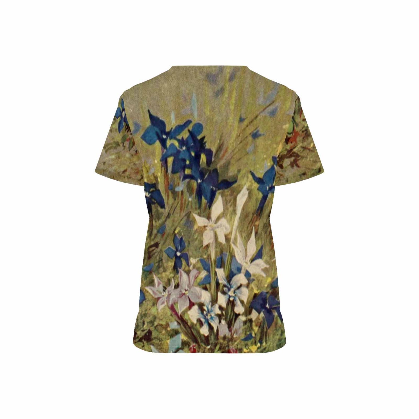 Vintage Floral professional scrubs, nurses scrub, unisex, Design 39