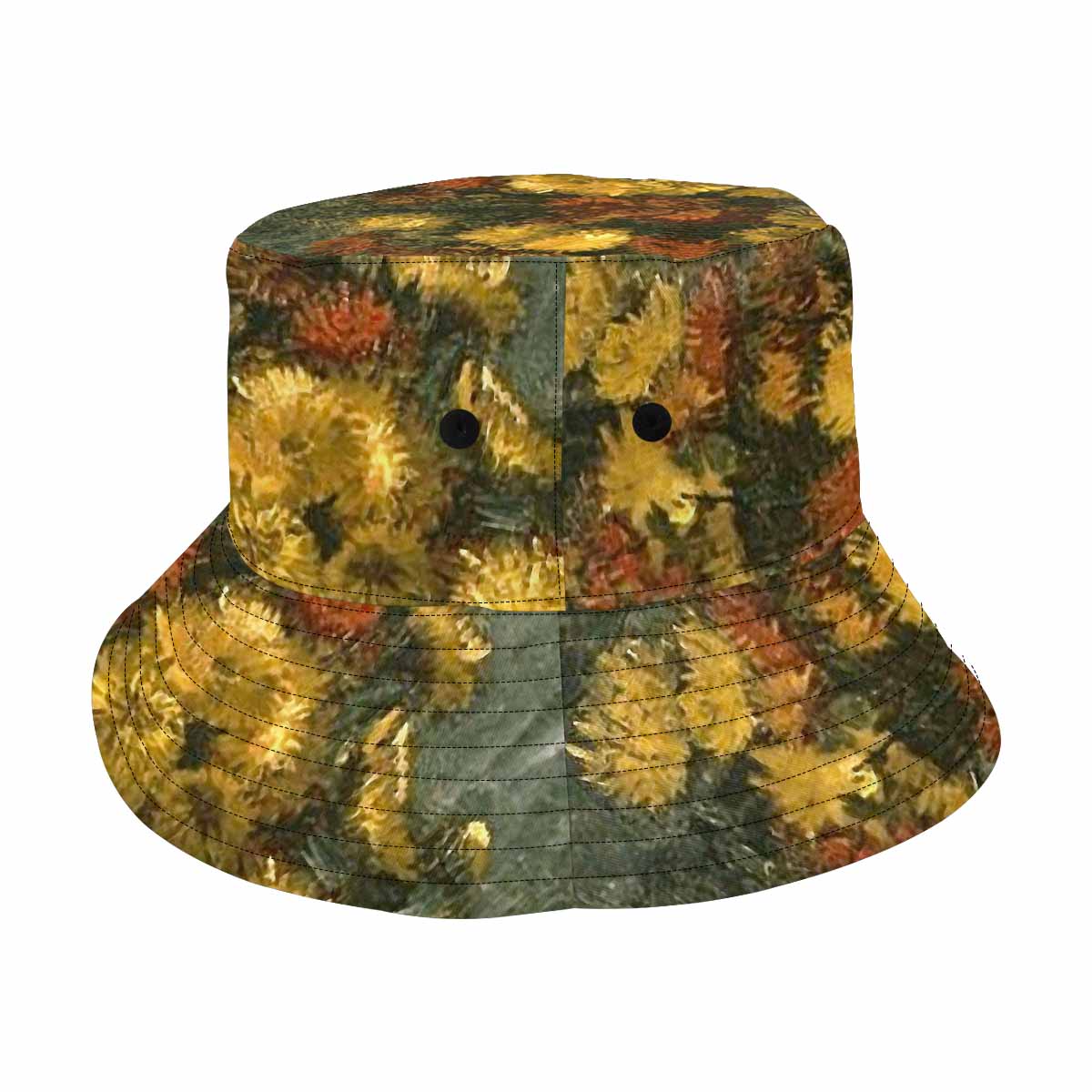 Vintage floral unisex bucket boonie Hat, outdoors hat, Design 28