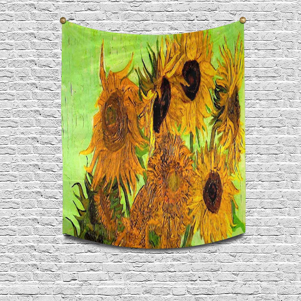 Vintage floral TAPESTRY, MEDIUM 51 in X 60 in, Design 48 C26