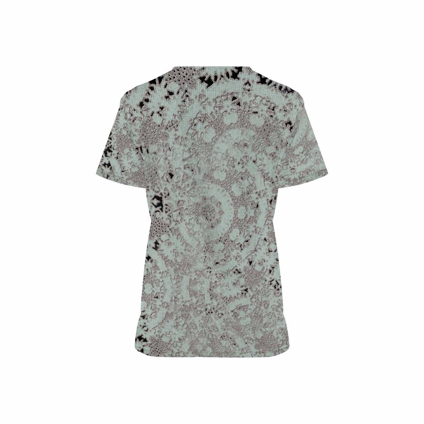 Victorian lace print professional scrubs, nurses scrub, unisex, design 51