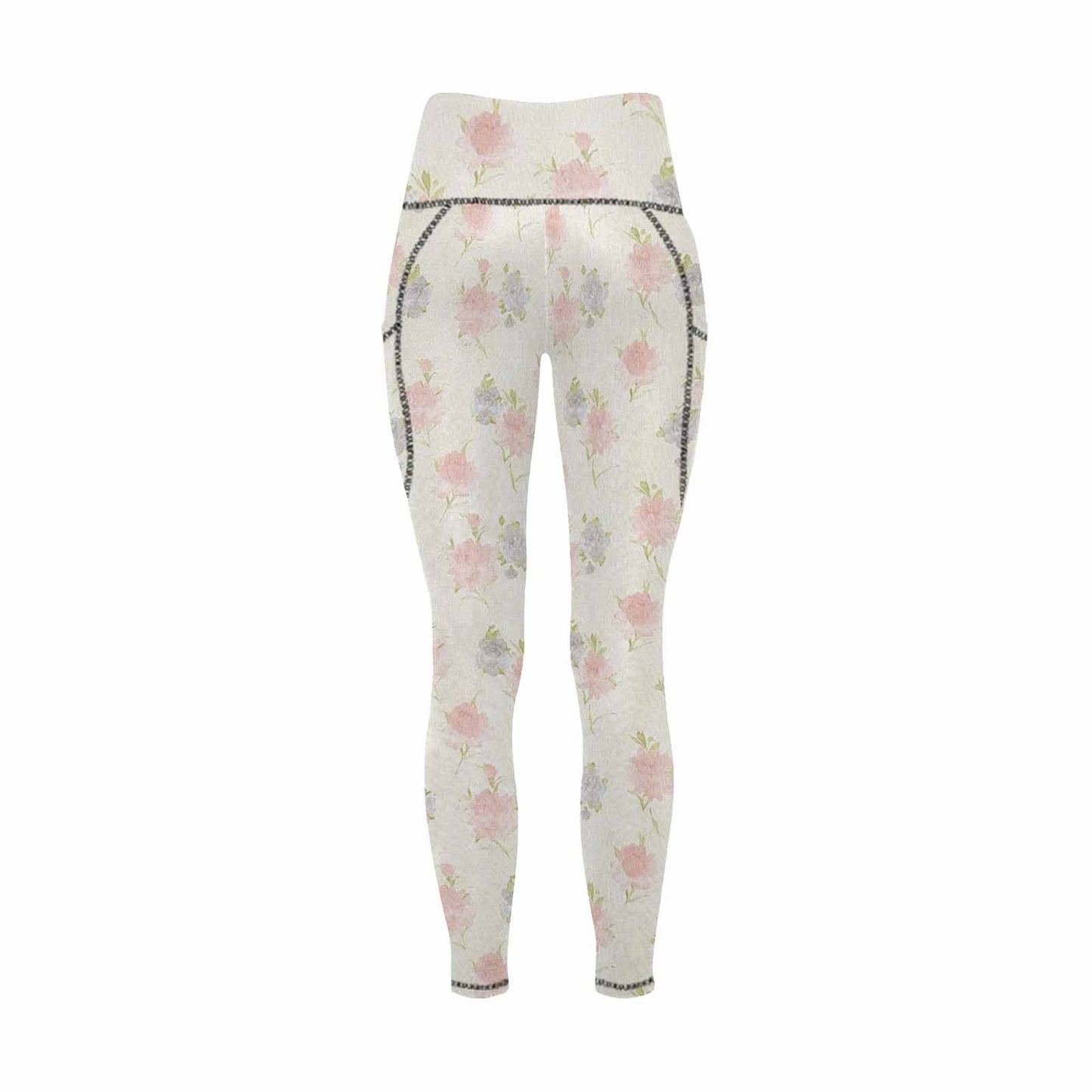 Floral 2, active wear leggings, outside surge, design 15