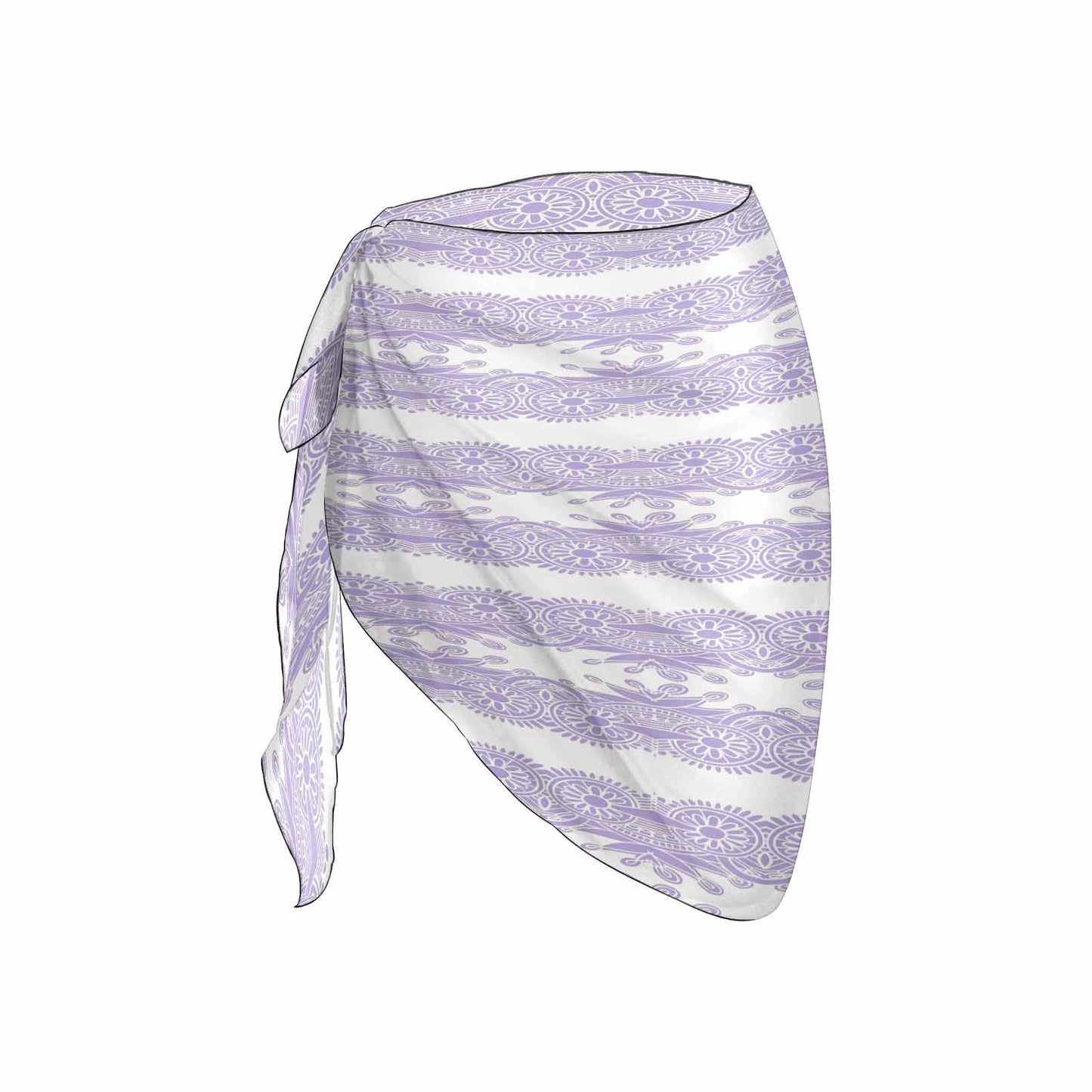 Beach Sarong, cover up, Printed Lace, Victorian lace design 07