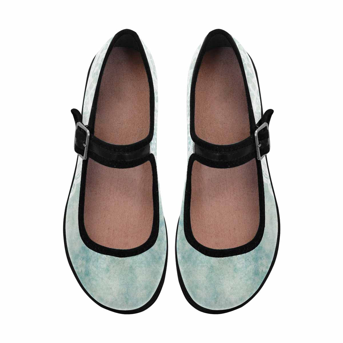 Victorian lace print, cute, vintage style women's Mary Jane shoes, design 41
