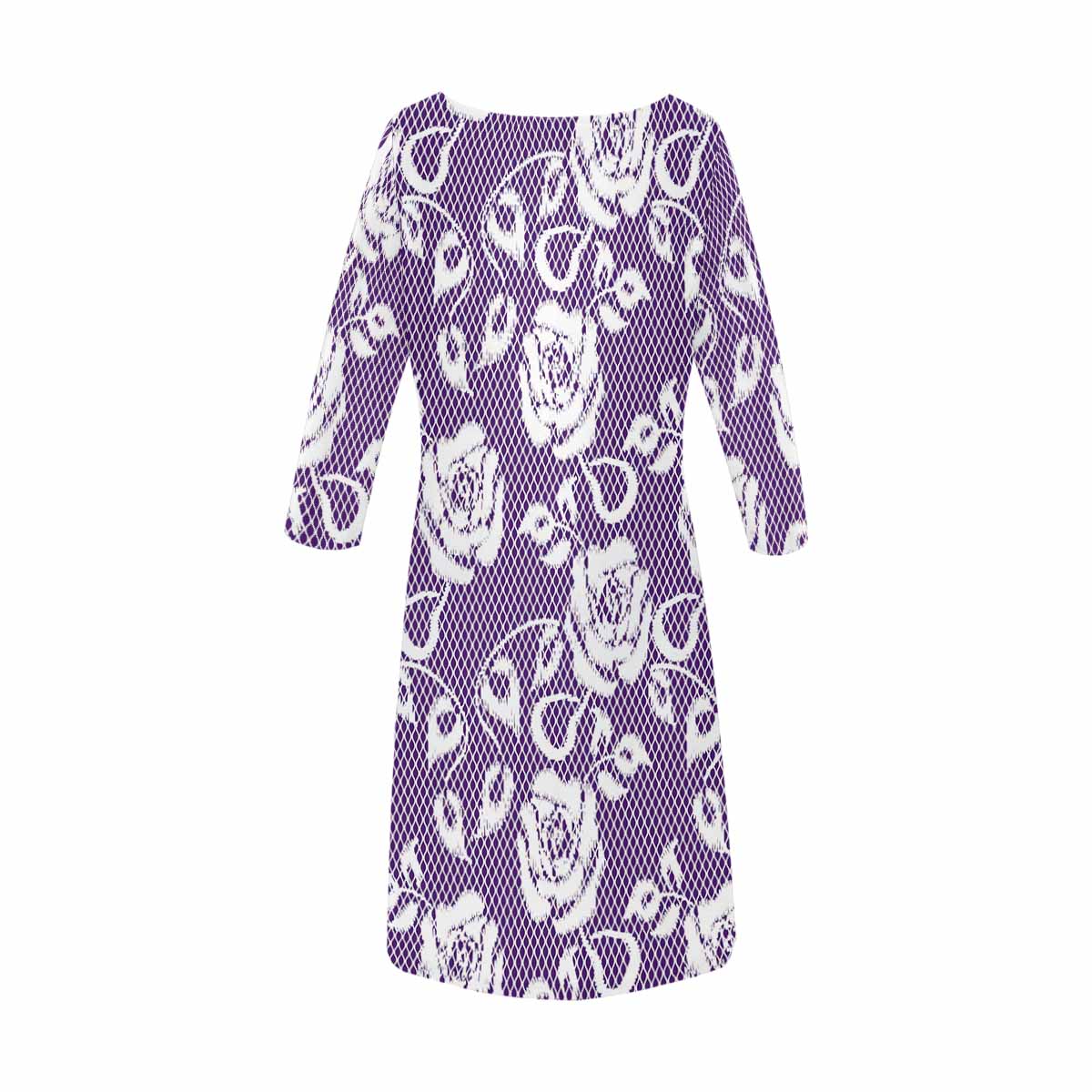 Victorian printed lace loose dress, Design 18