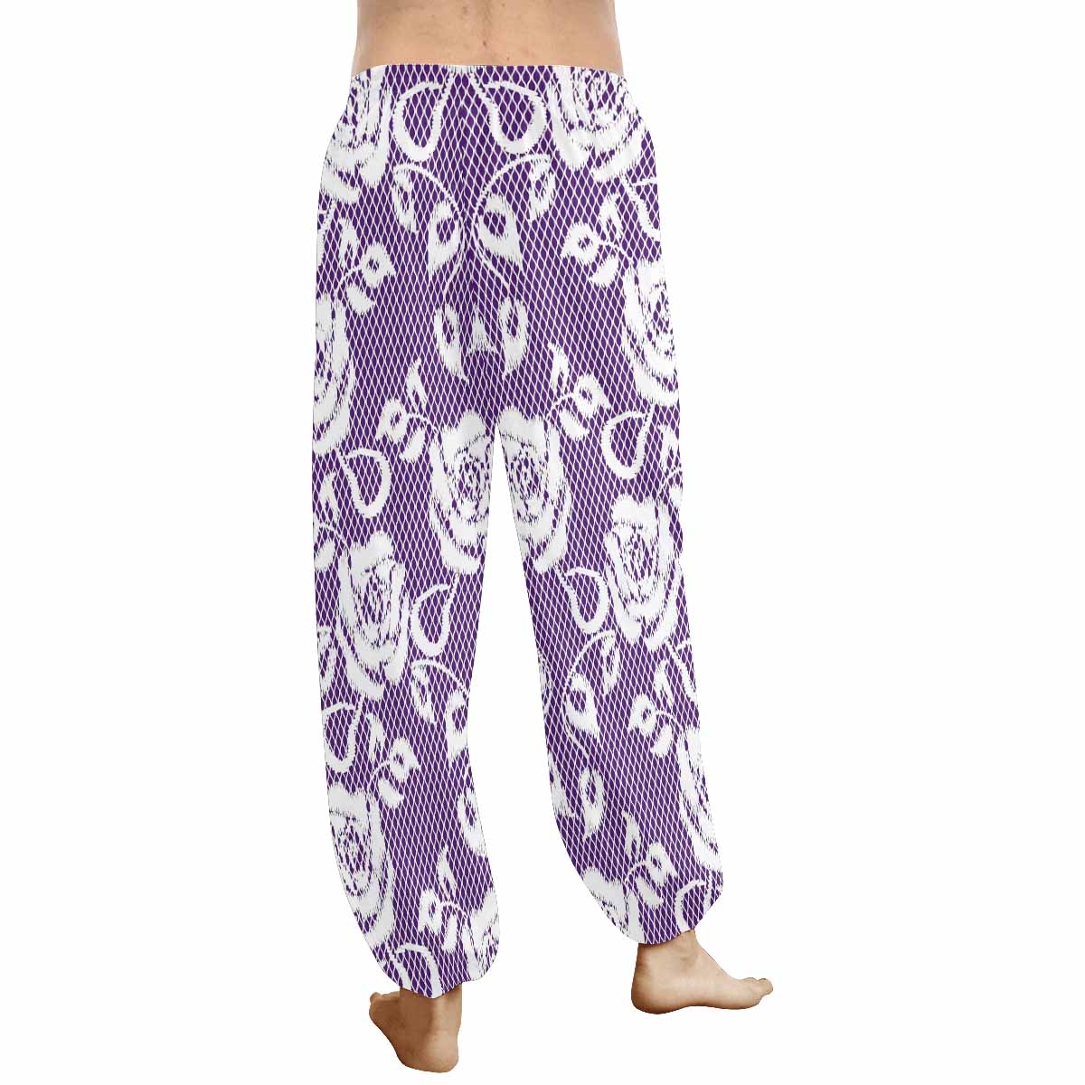Victorian lace print Haram pants, loose comfy pants design 18