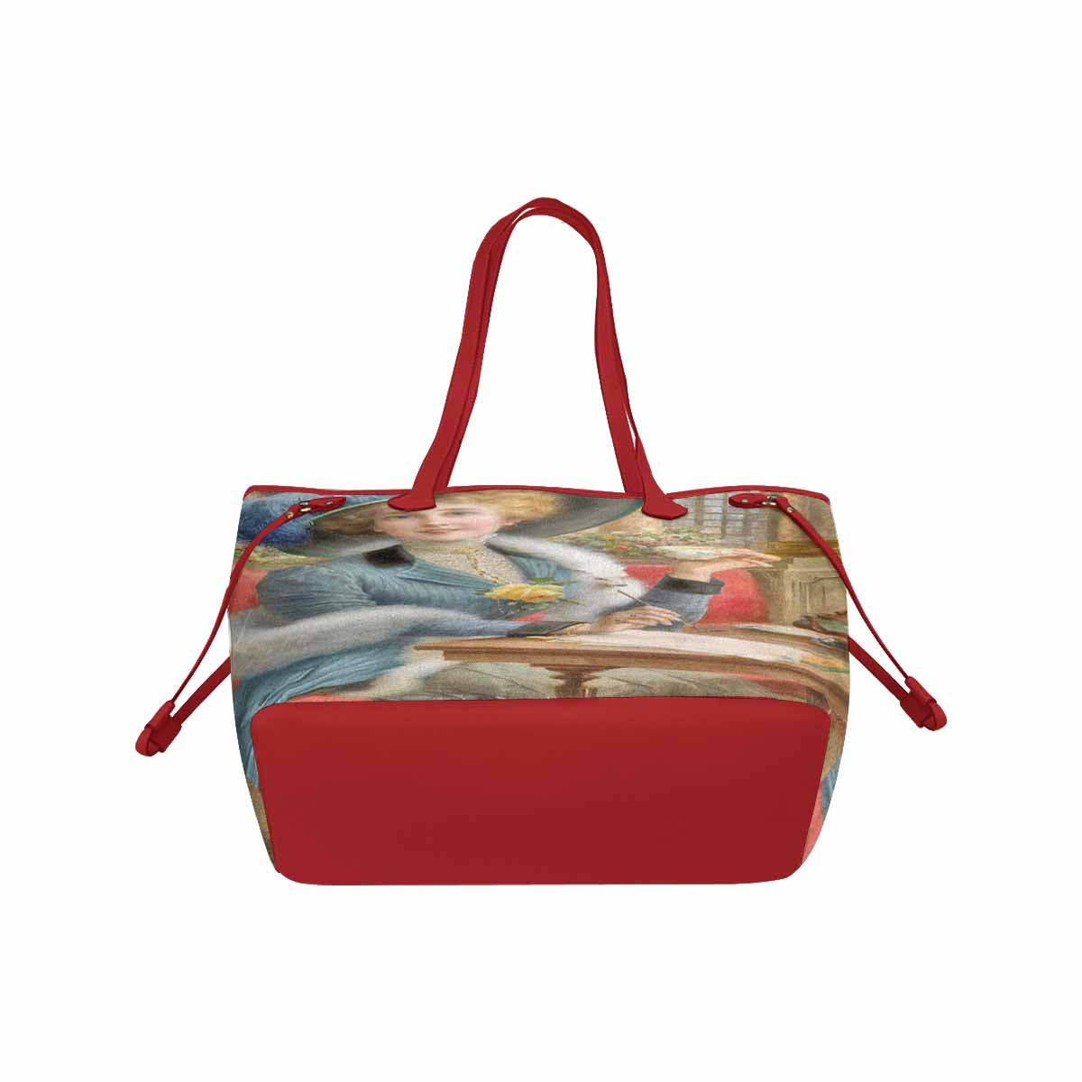 Victorian Lady Design Handbag, Model 1695361 Elegant Lady, RED TRIM