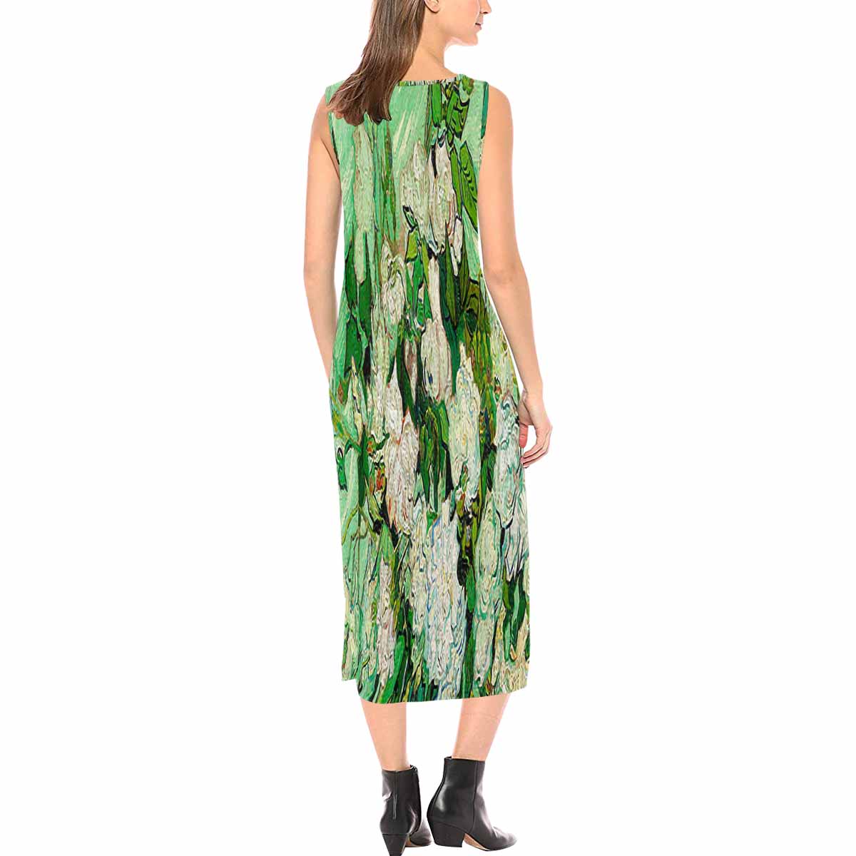 Vintage floral long dress, model D09538 Design 45