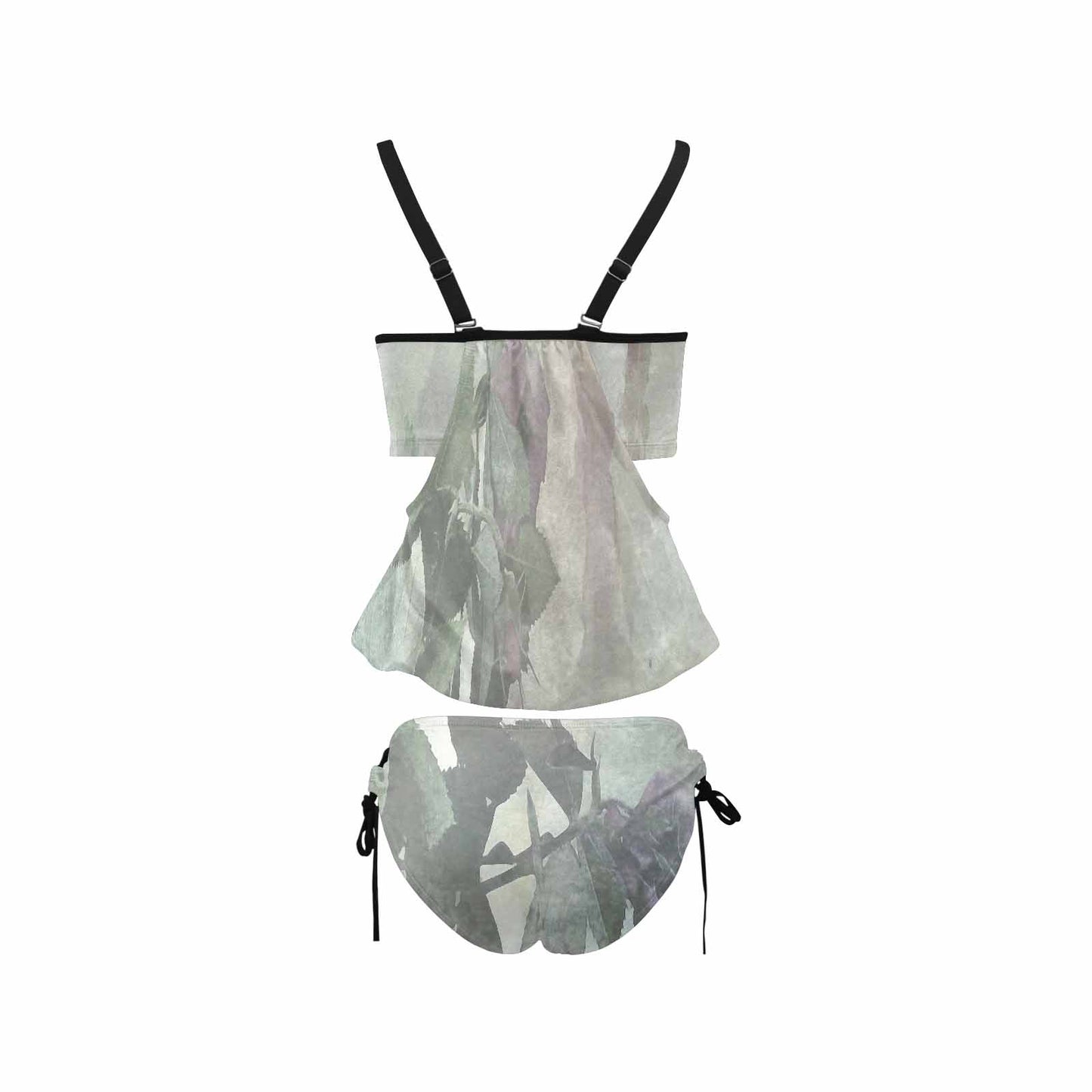 Vintage floral,cover belly tankini beach wear, swim wear, Design 23