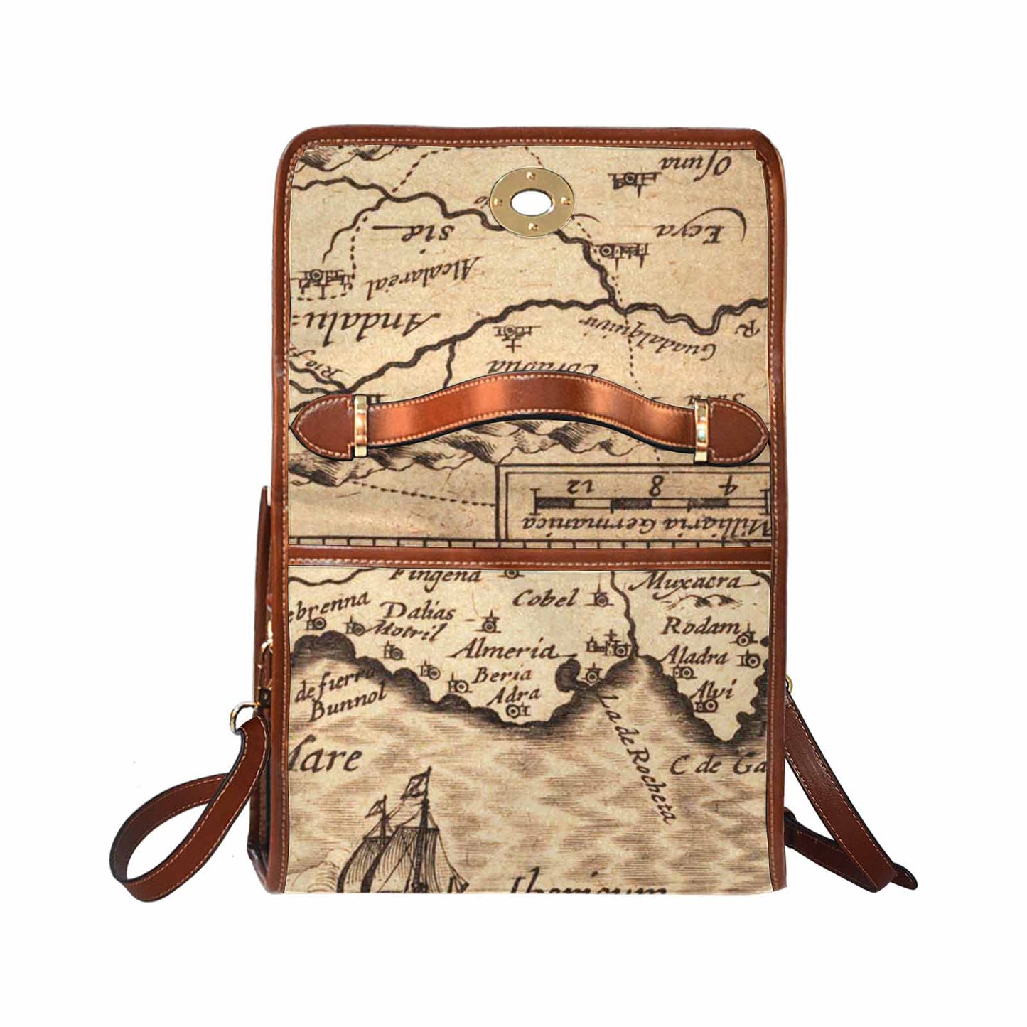 Antique Map Handbag, Model 1695341, Design 25