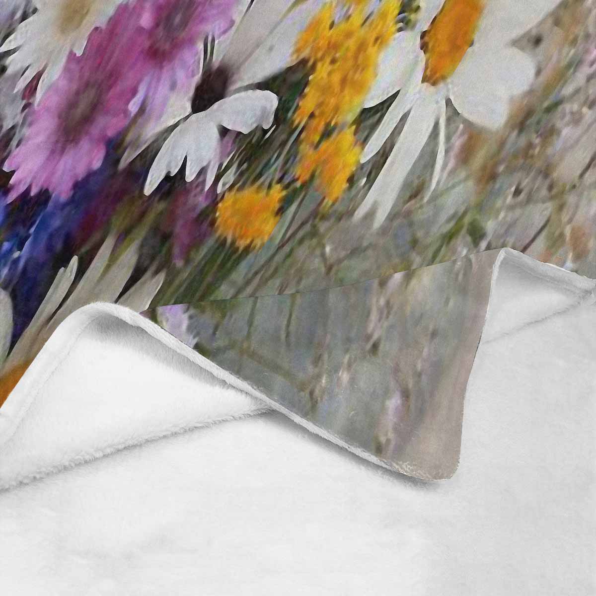 Vintage Floral BLANKET, LARGE 60 in x 80 in, Design 02 C50